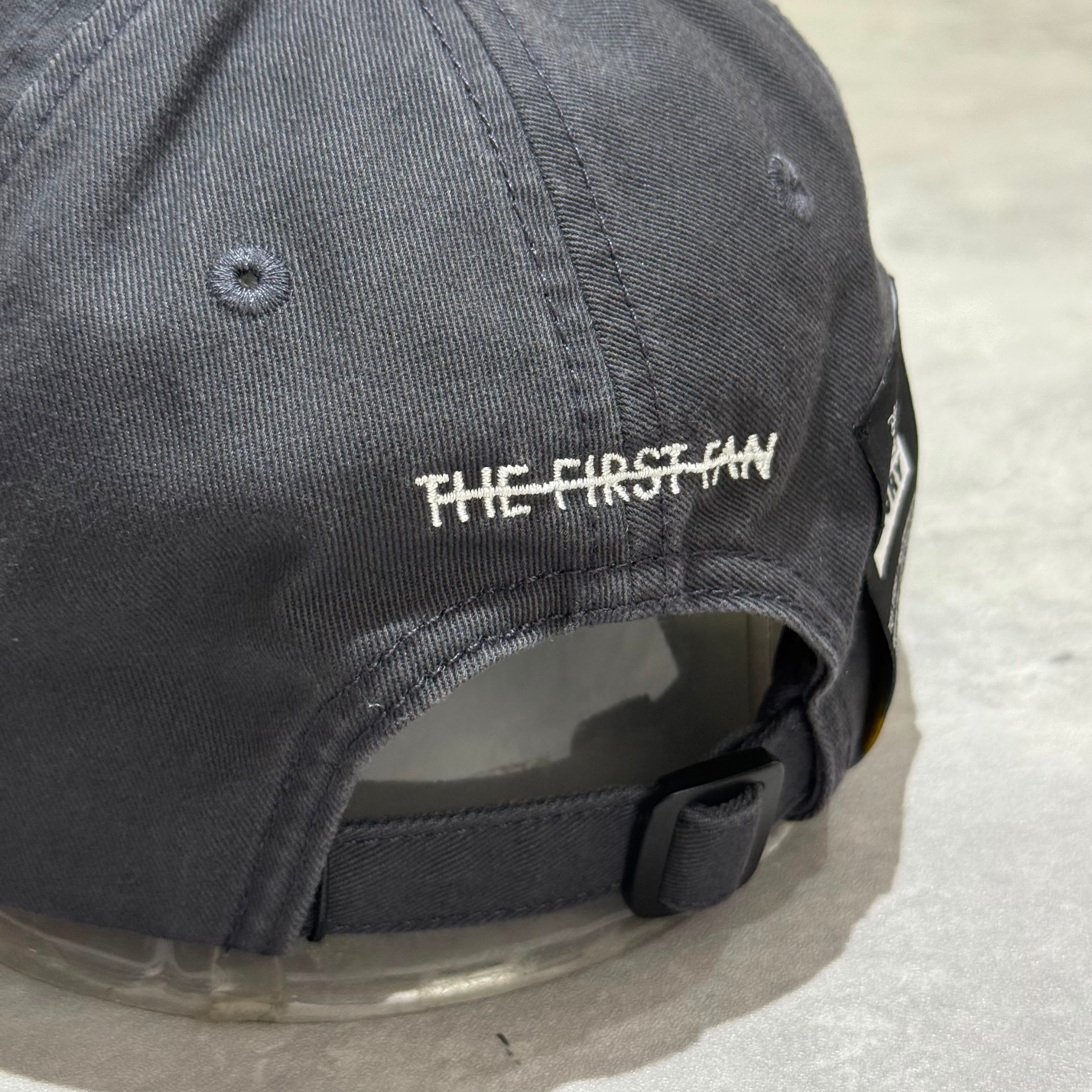 PEACEMINUSONE x Toy Story The First Fan - Cap 01 back view with embroidered text "THE FIRST FAN".