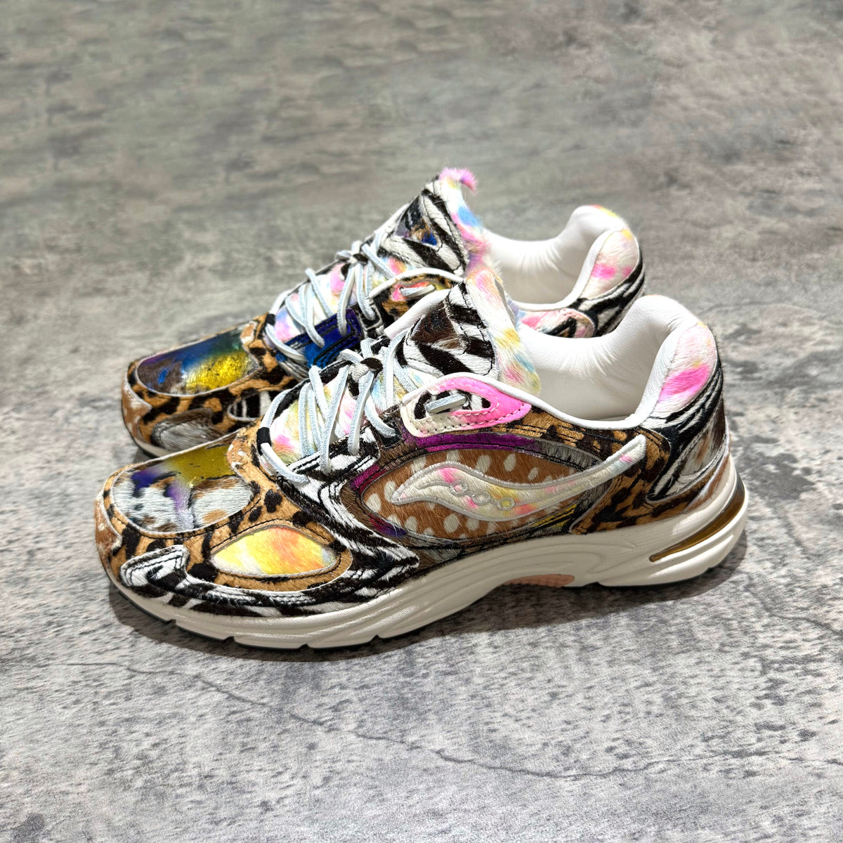 Saucony x Westside Gunn Grid Jazz 9 Awesome God sneakers featuring vibrant colors and unique design. wear43way