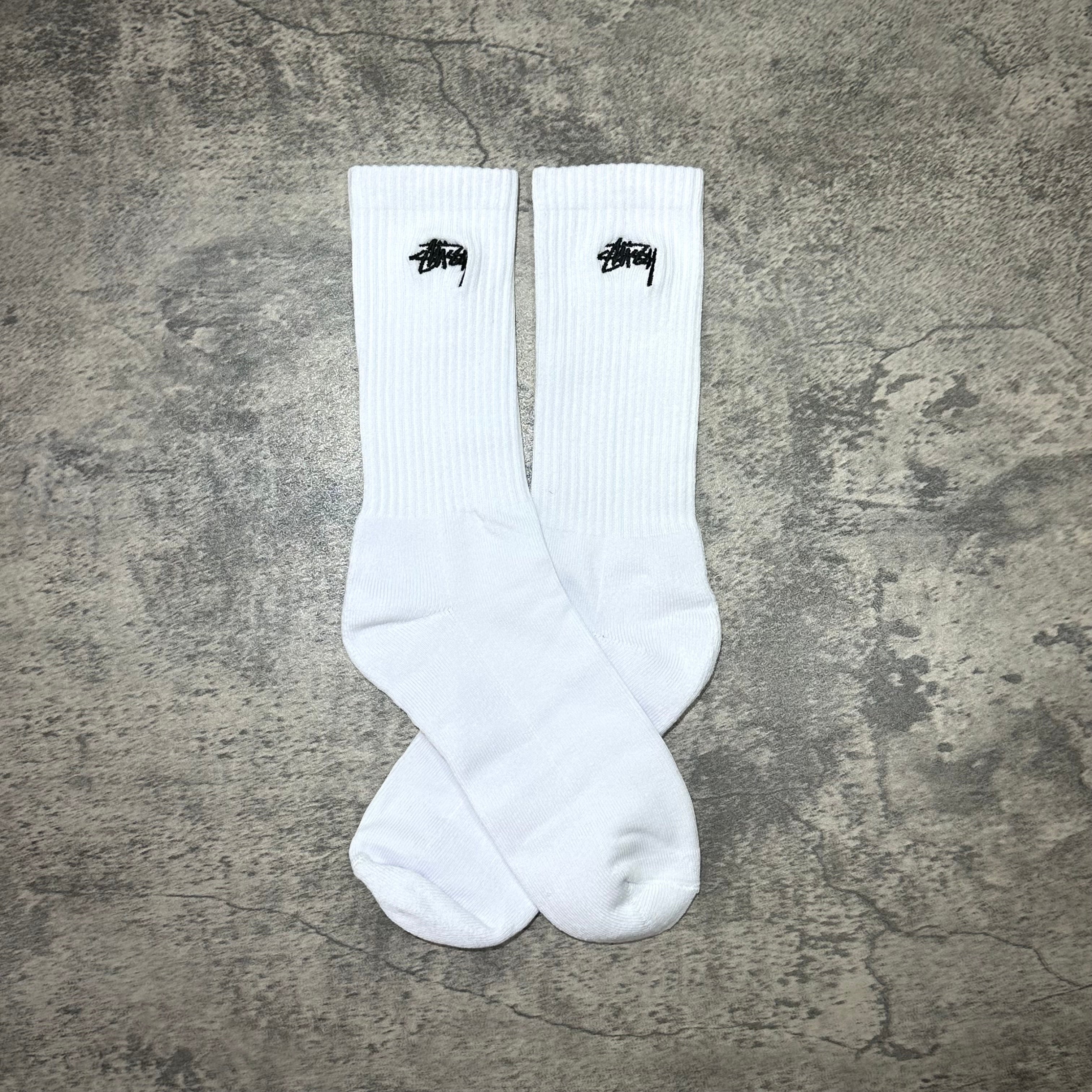 Stussy Basic Logo Socks white