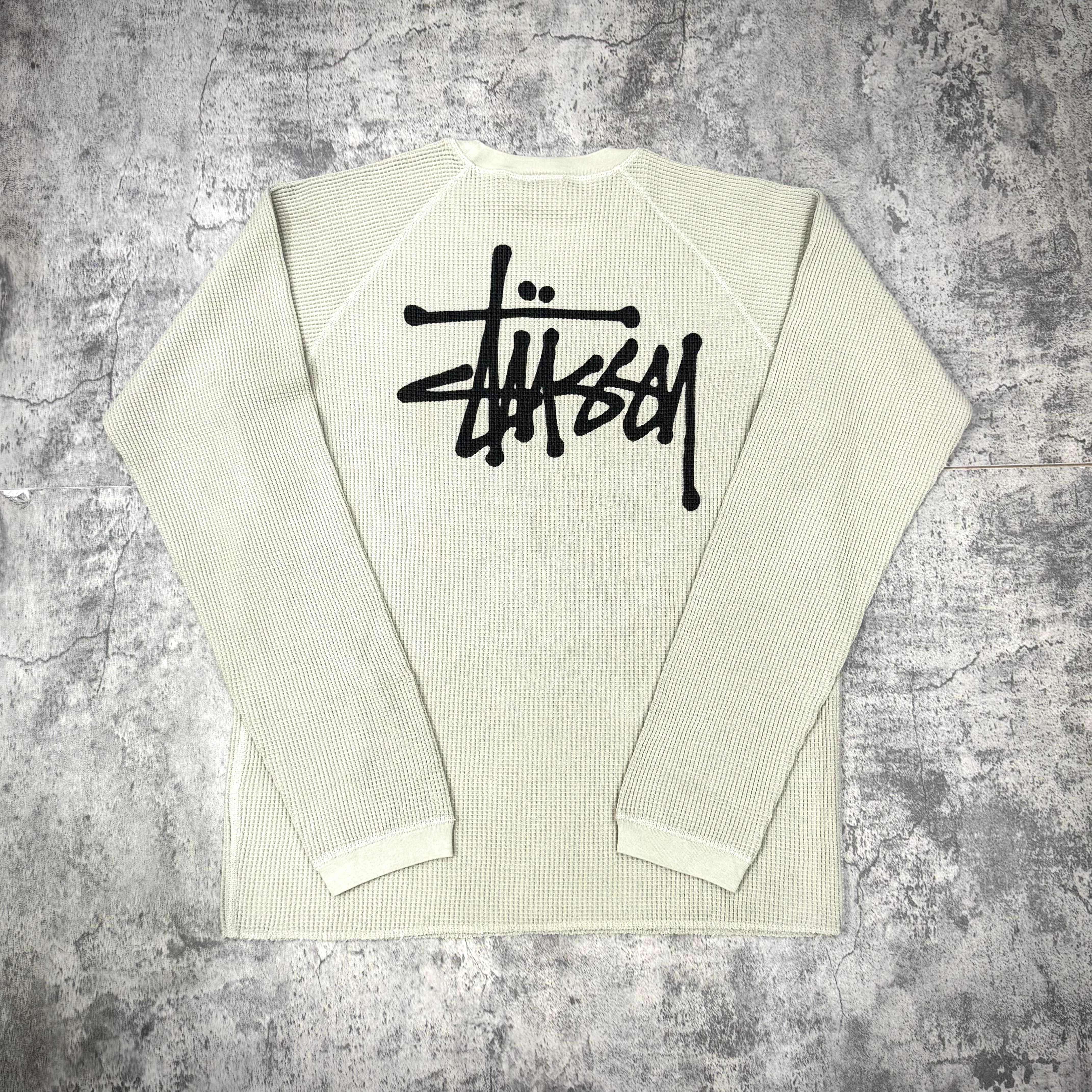 Stussy Basic Raglan Thermal L/S Crew bone back