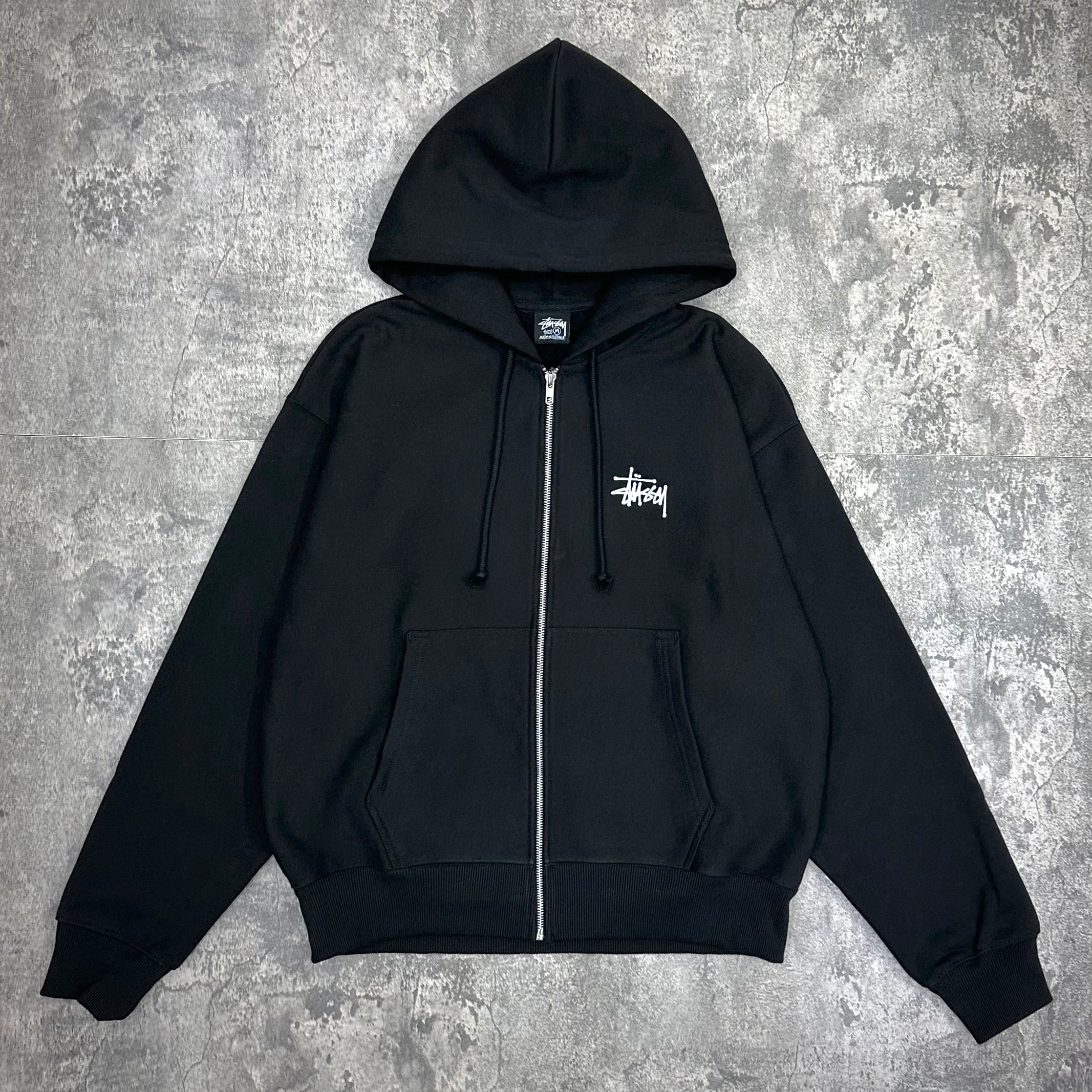 Stussy Basic Zip Hoodie - black front