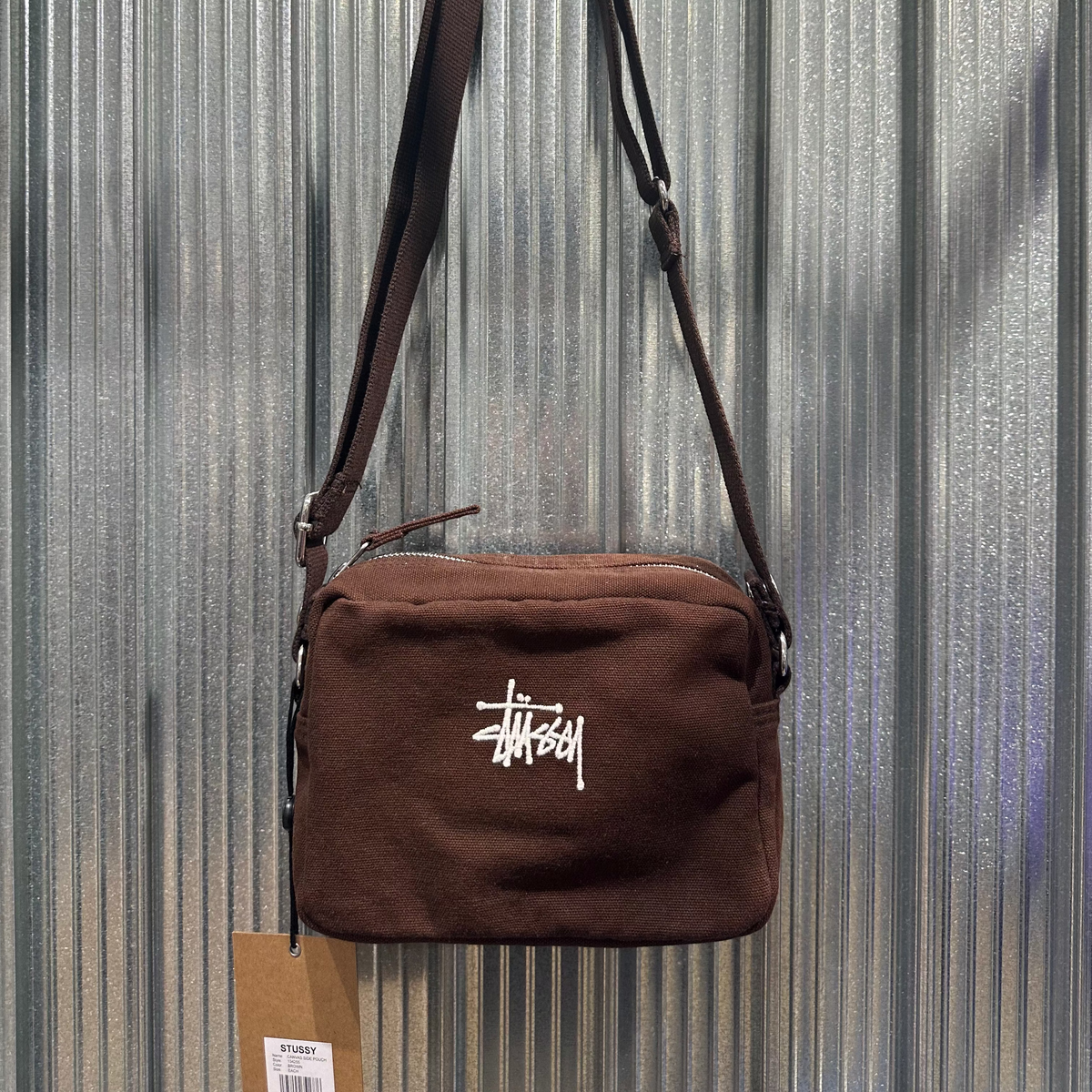 Stussy Canvas Side Pouch - Brown | In stock – WEAR43WAY