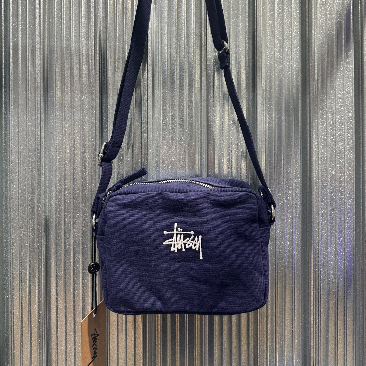 Stussy Canvas Side Pouch - Navy | 現貨– WEAR43WAY