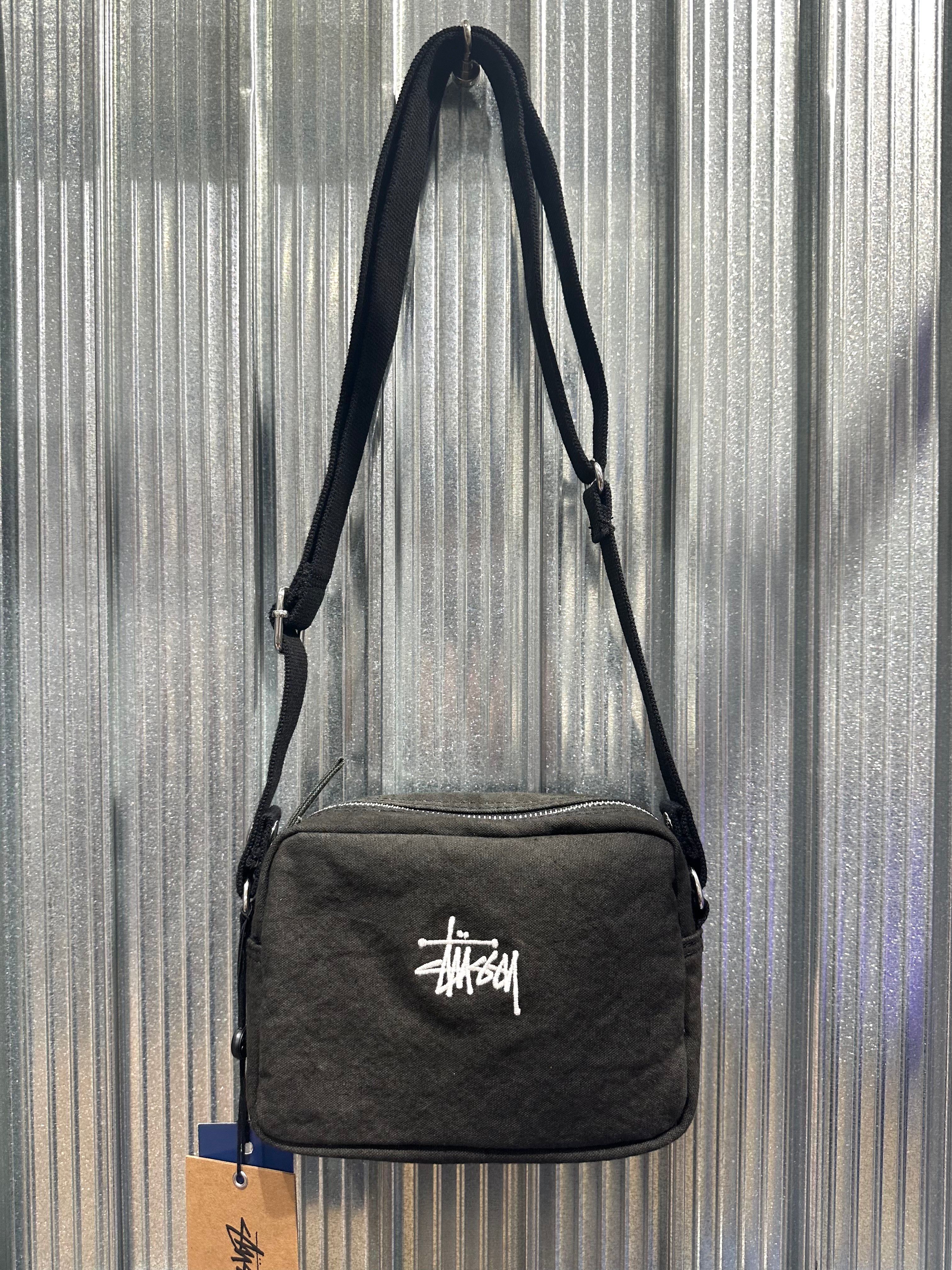 Stussy Canvas Side Pouch - Washed Black