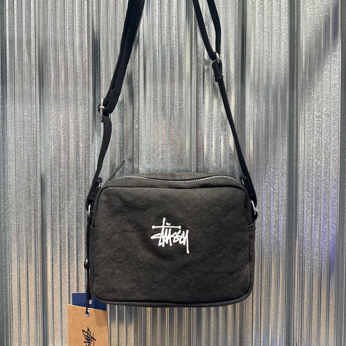 Stussy Canvas Side Pouch - Washed Black | In stock – WEAR43WAY