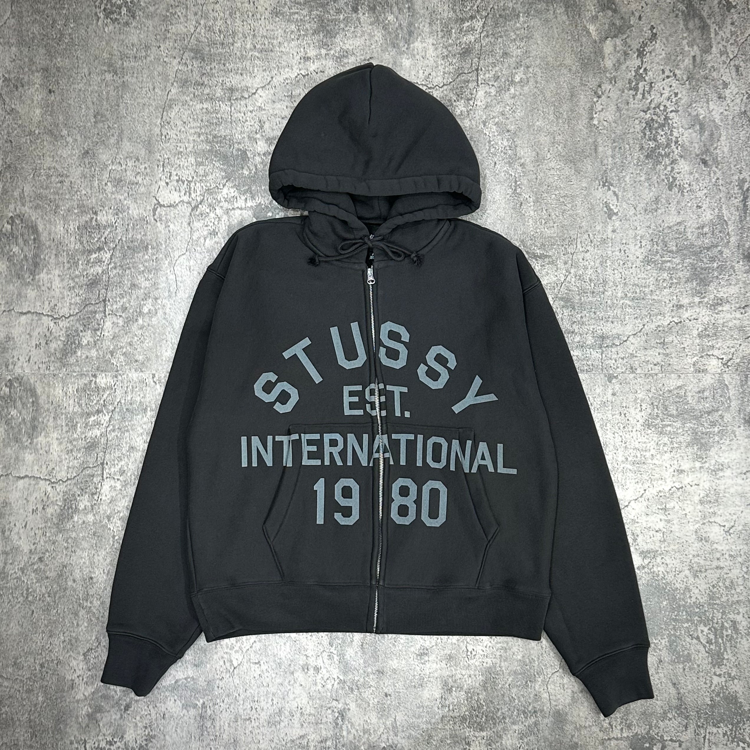 Stussy Established Zip Hoodie - Black / Grey | 現貨– WEAR43WAY