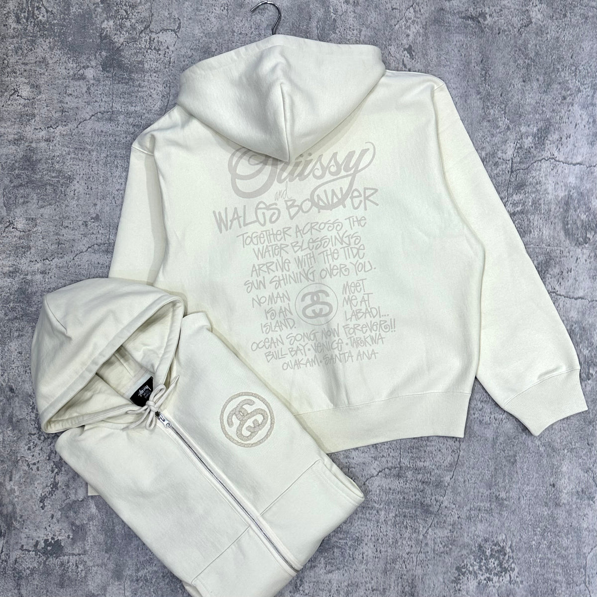 Stussy x Wales Bonner Fleece Zip Hoodie - Ivory | In stock – WEAR43WAY