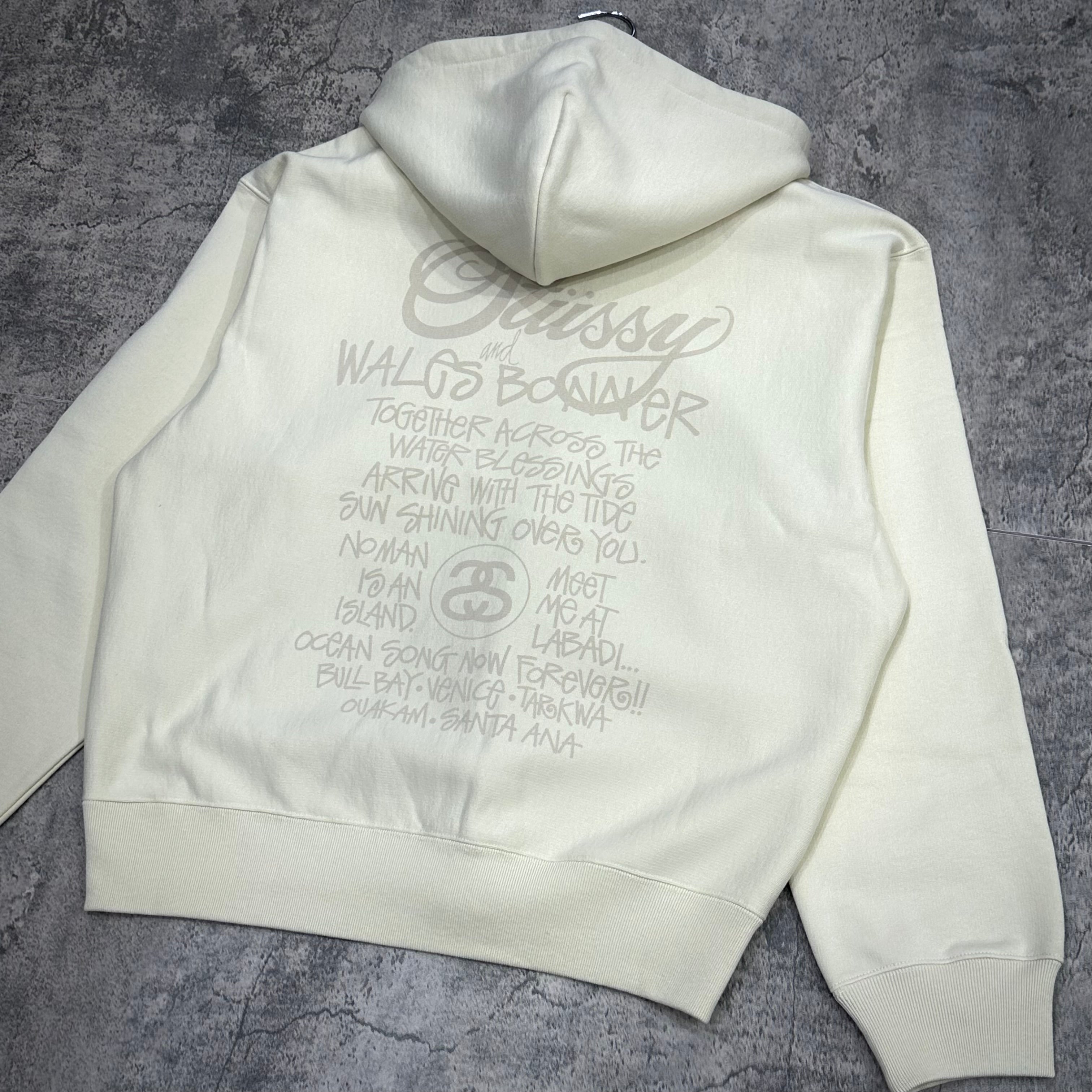 Stussy x Wales Bonner Fleece Zip Hoodie - Ivory