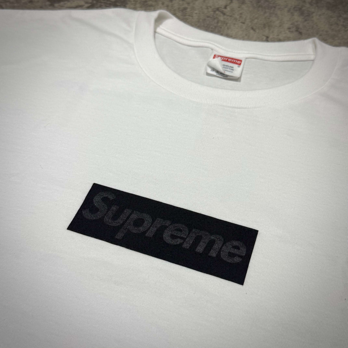 Supreme Seoul Box Logo Tee FW26 - White featuring a black box logo on a white shirt.