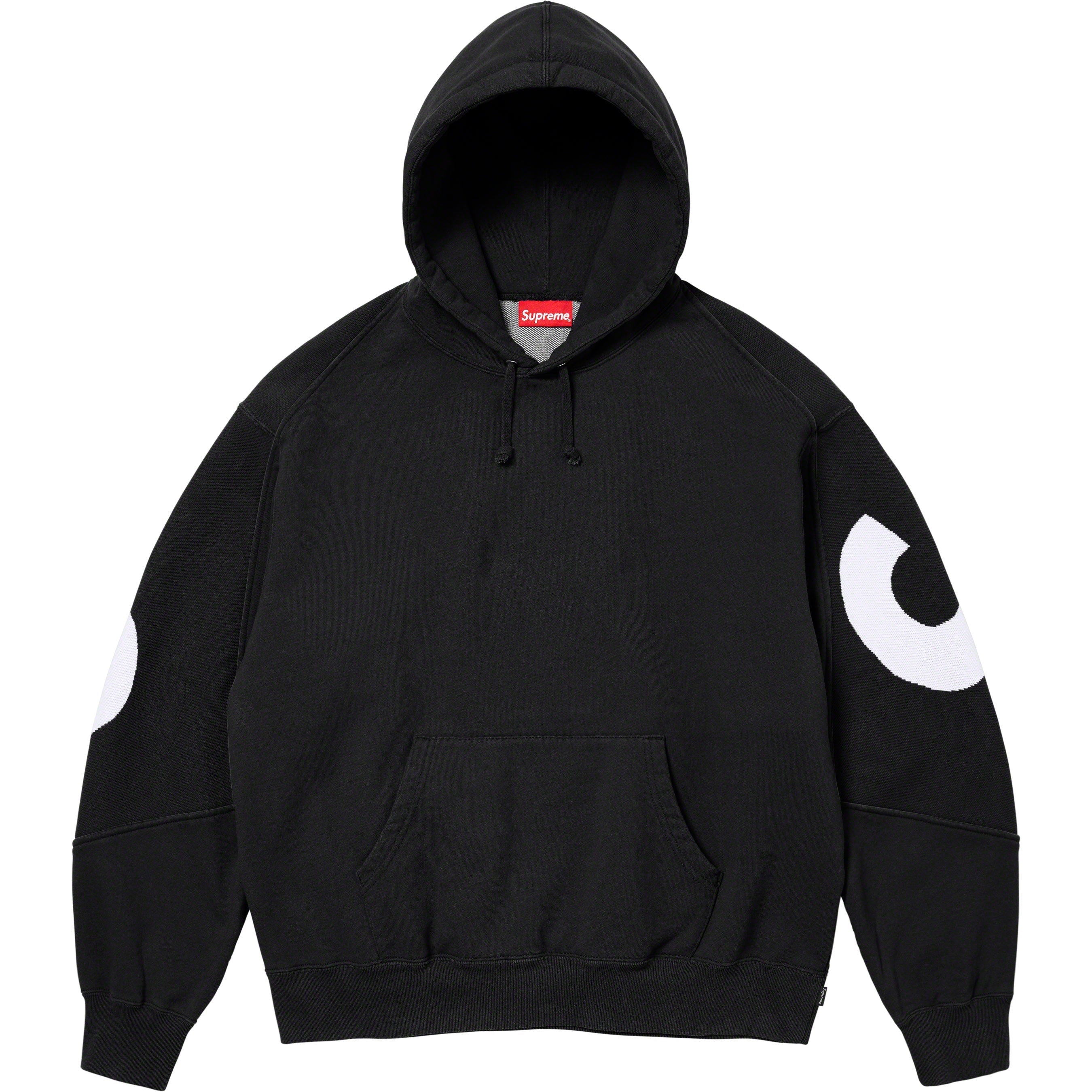 Supreme Big Logo Jacquard Hooded Sweatshirt - Black
