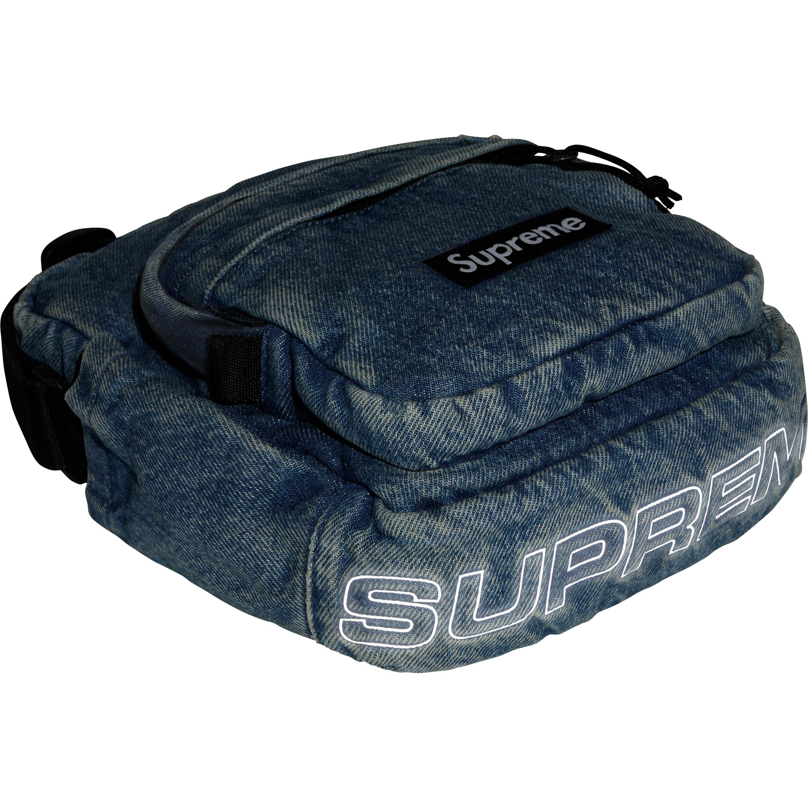 Supreme Denim Shoulder Bag FW25 Washed Indigo