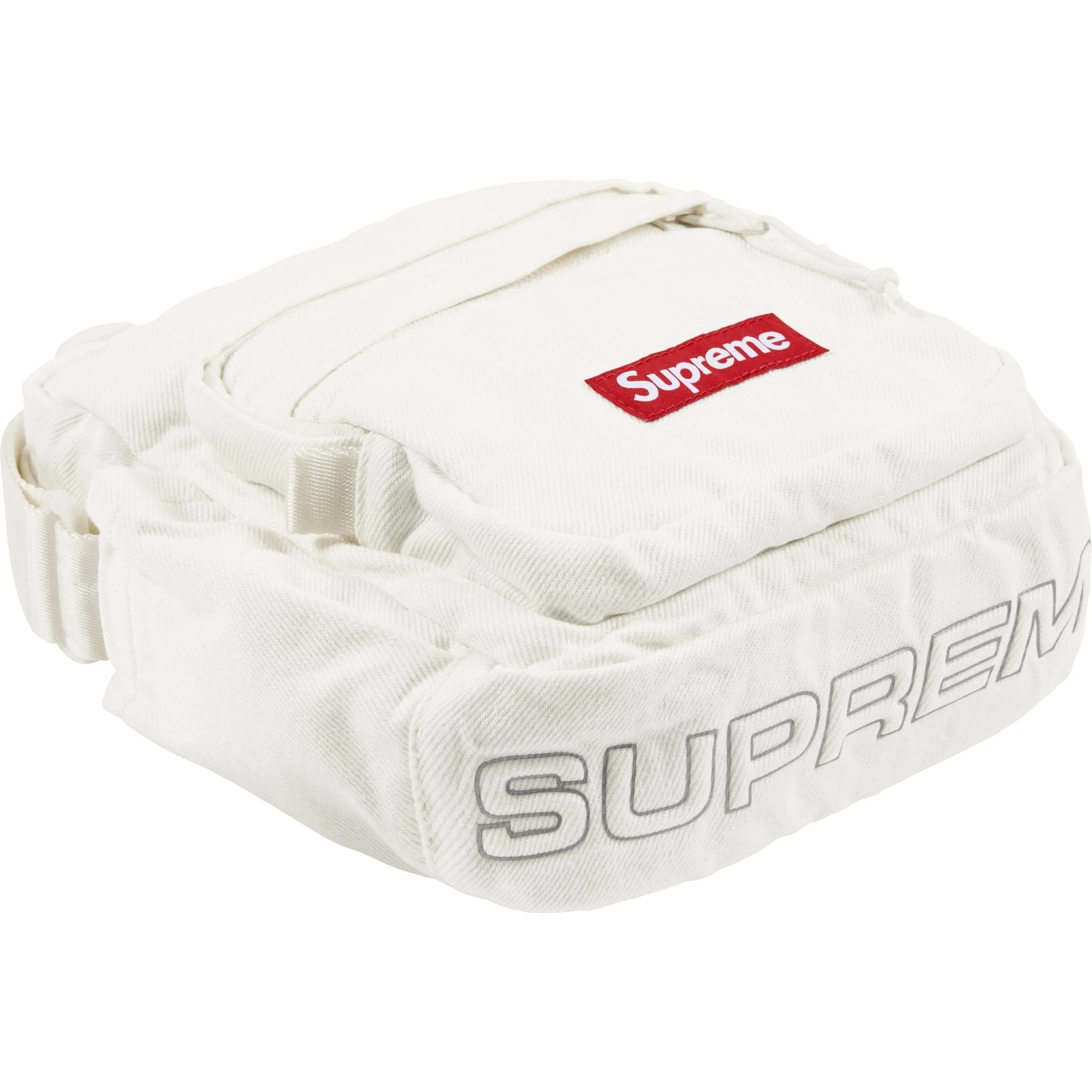 Supreme Denim Shoulder Bag FW25 White