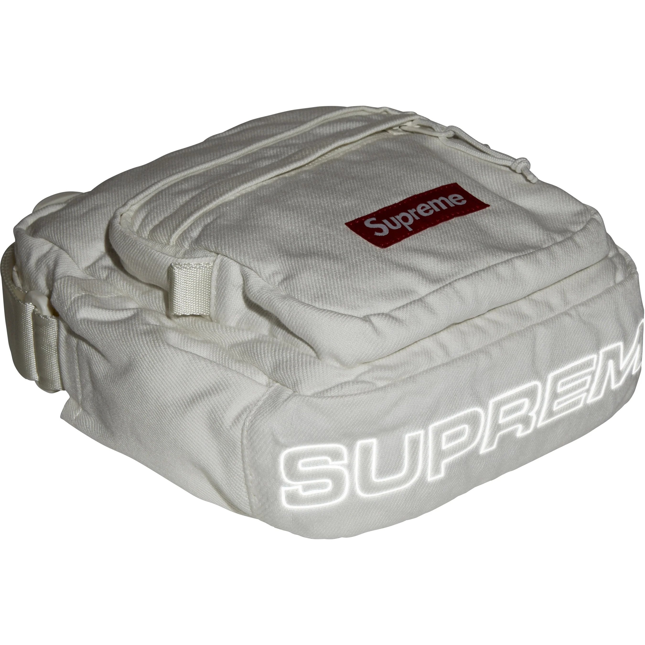 Supreme Denim Shoulder Bag FW25 White
