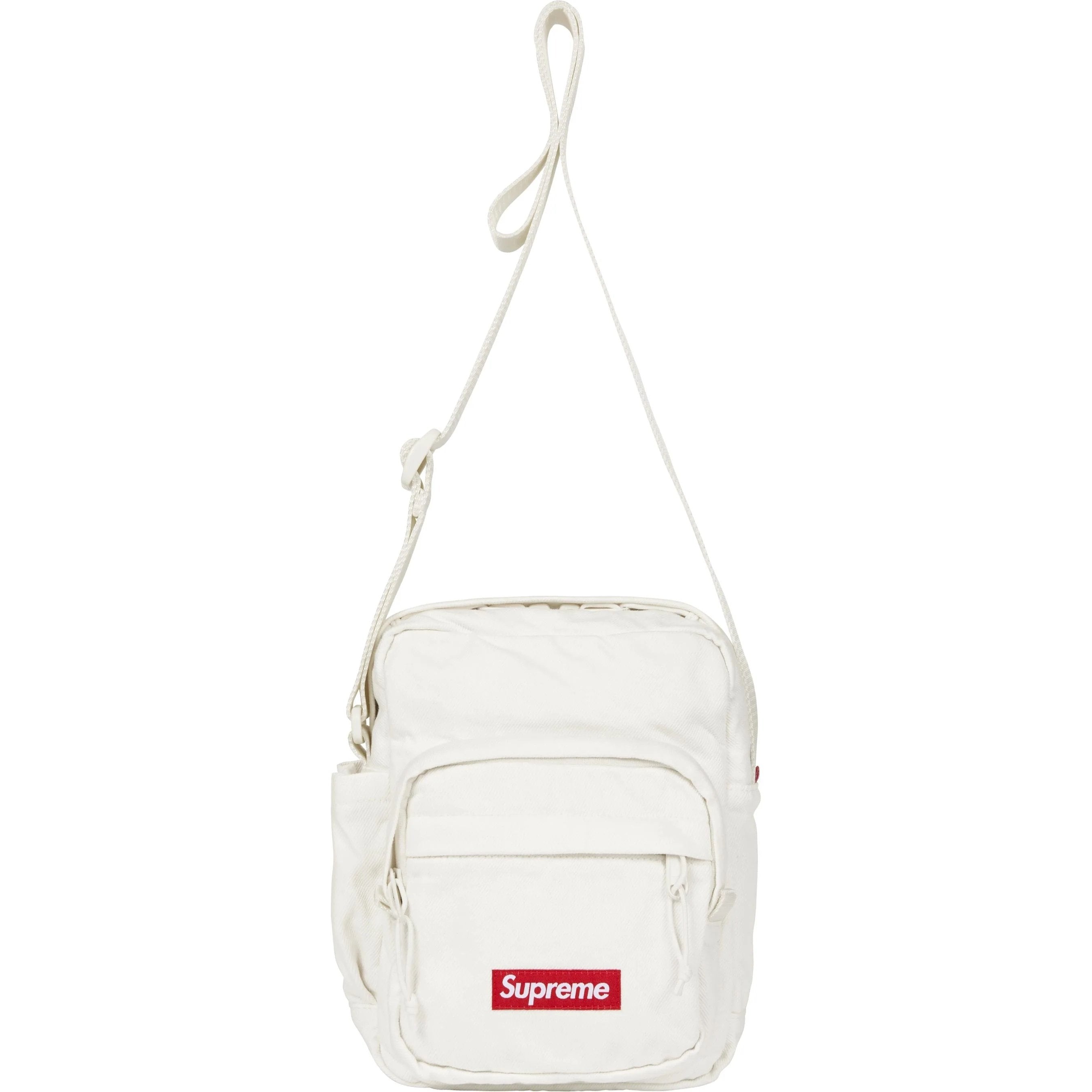 Supreme Denim Shoulder Bag FW25 White