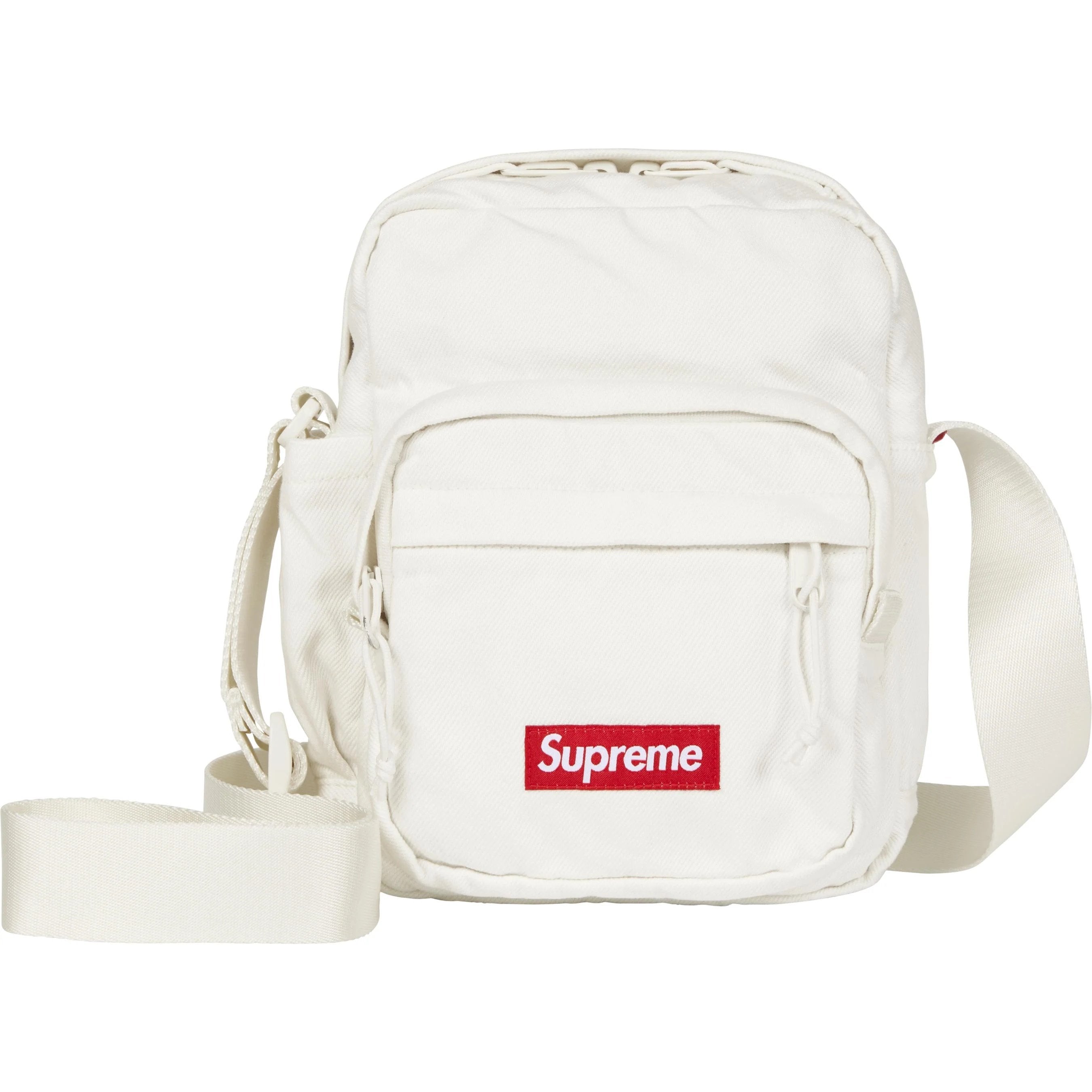 Supreme Denim Shoulder Bag FW25 White