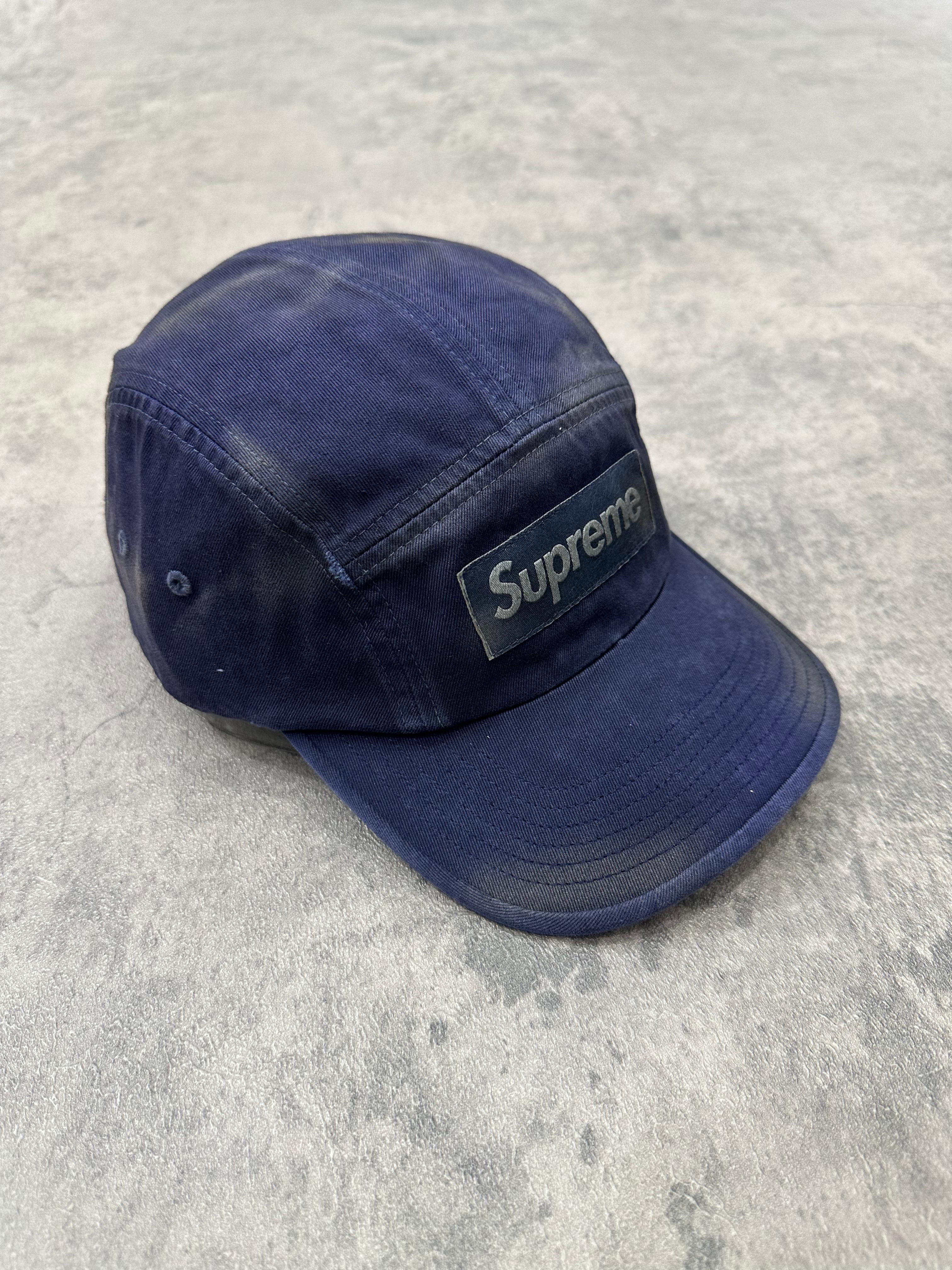 Supreme Overdyed Camp Cap - Navy