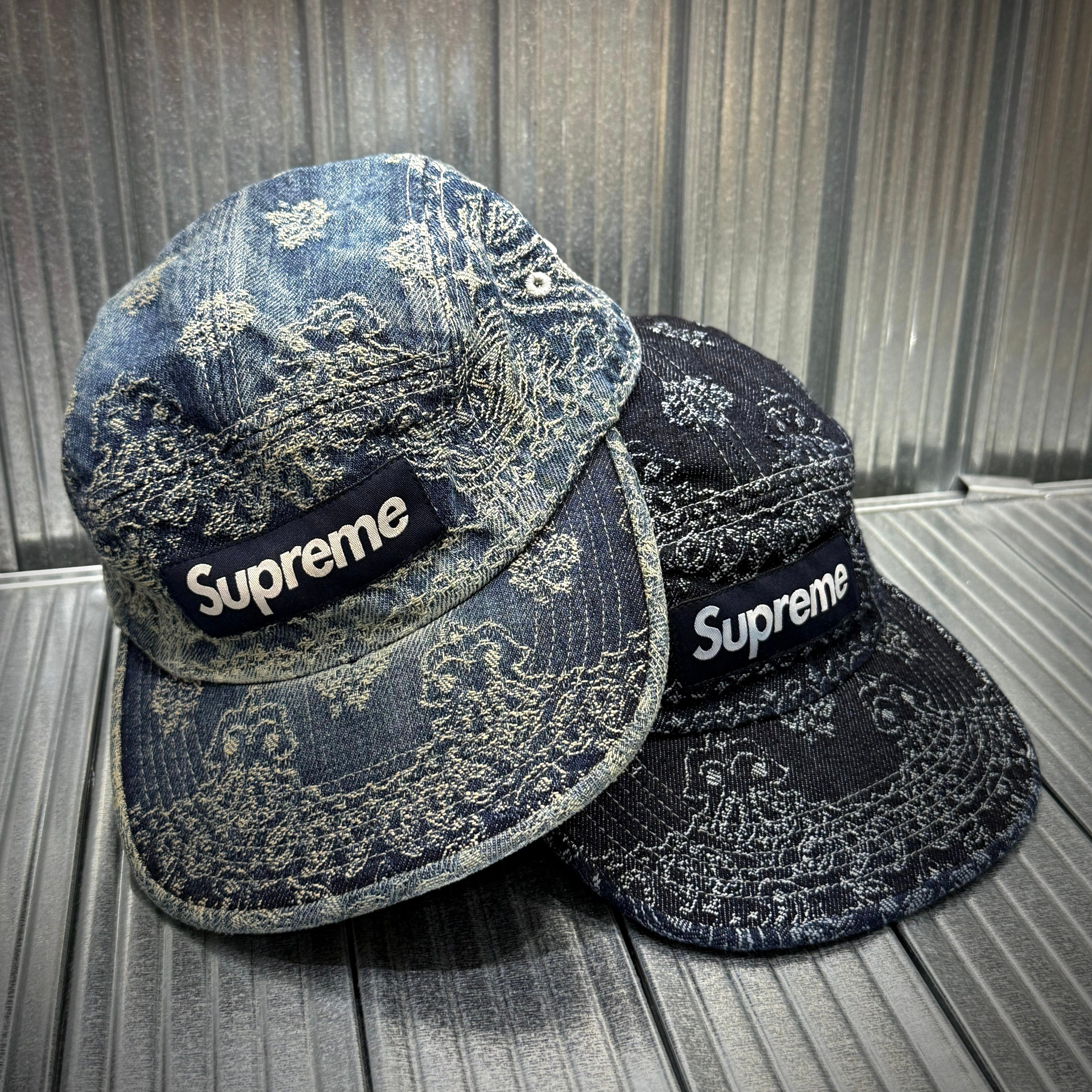 Supreme Bandana Jacquard Denim Camp Cap - Blue / Indigo