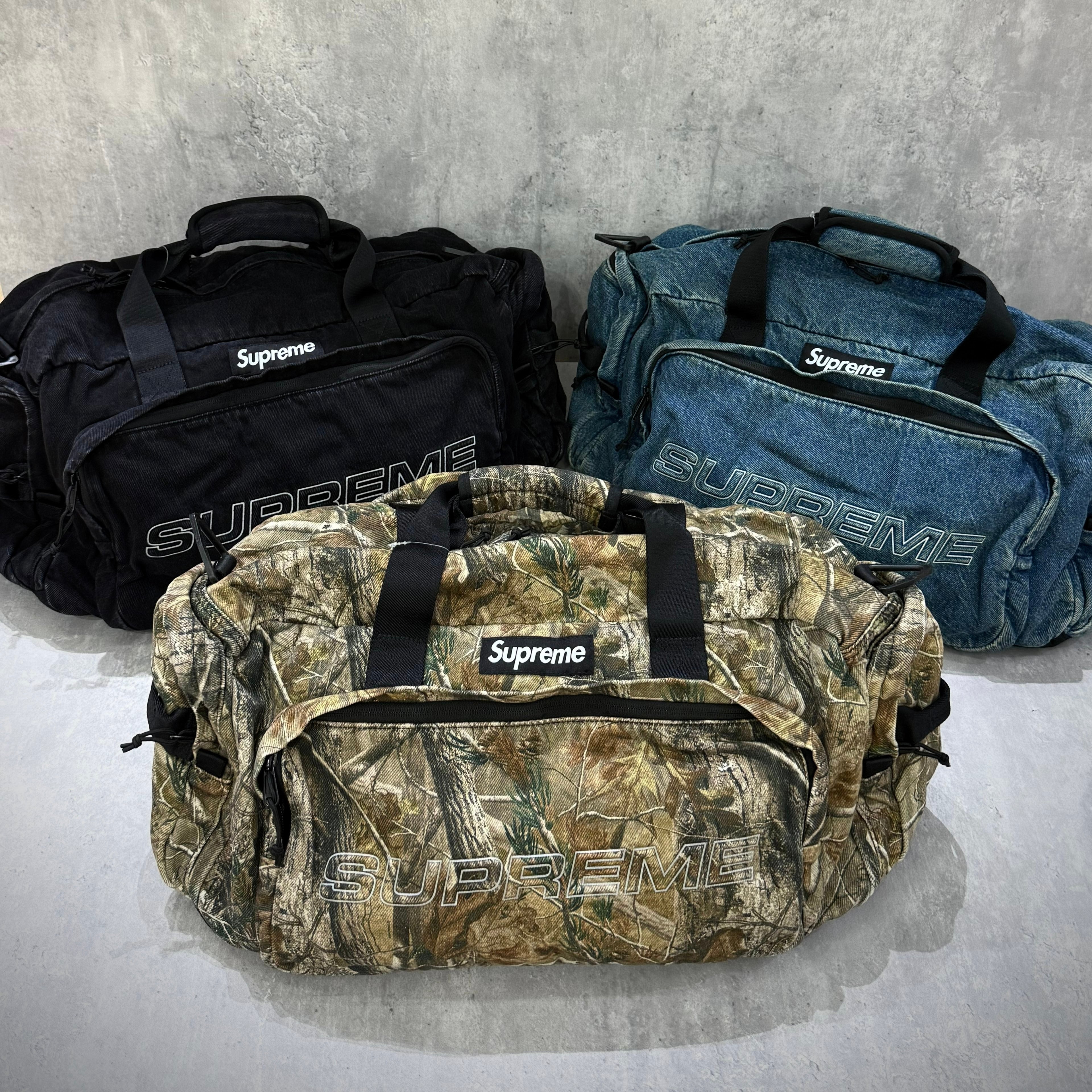 Supreme Denim Duffle Bag FW25 | In stock – WEAR43WAY