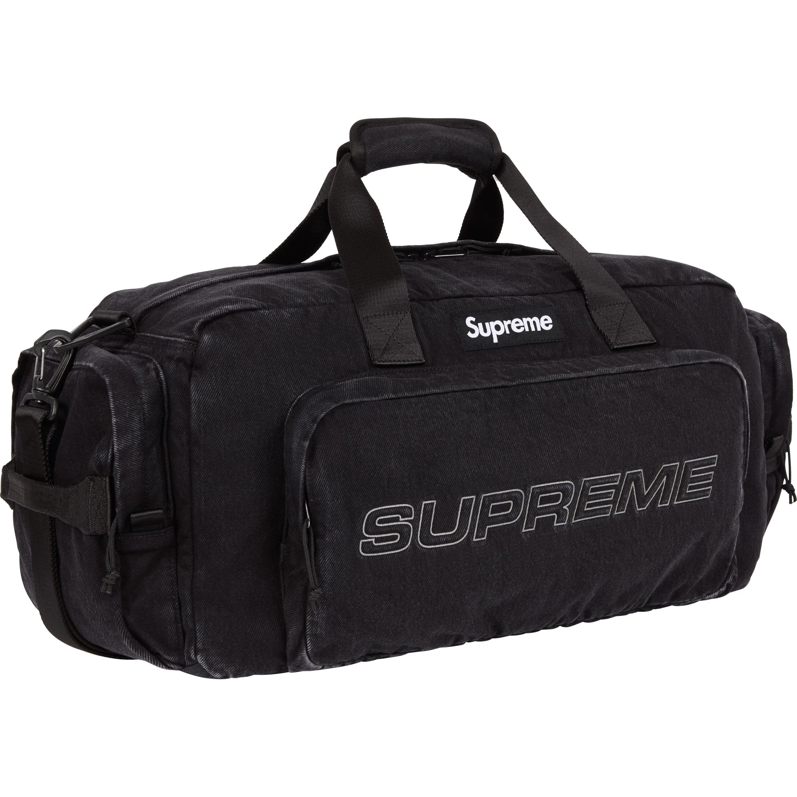 Supreme Denim Duffle Bag FW25 Black