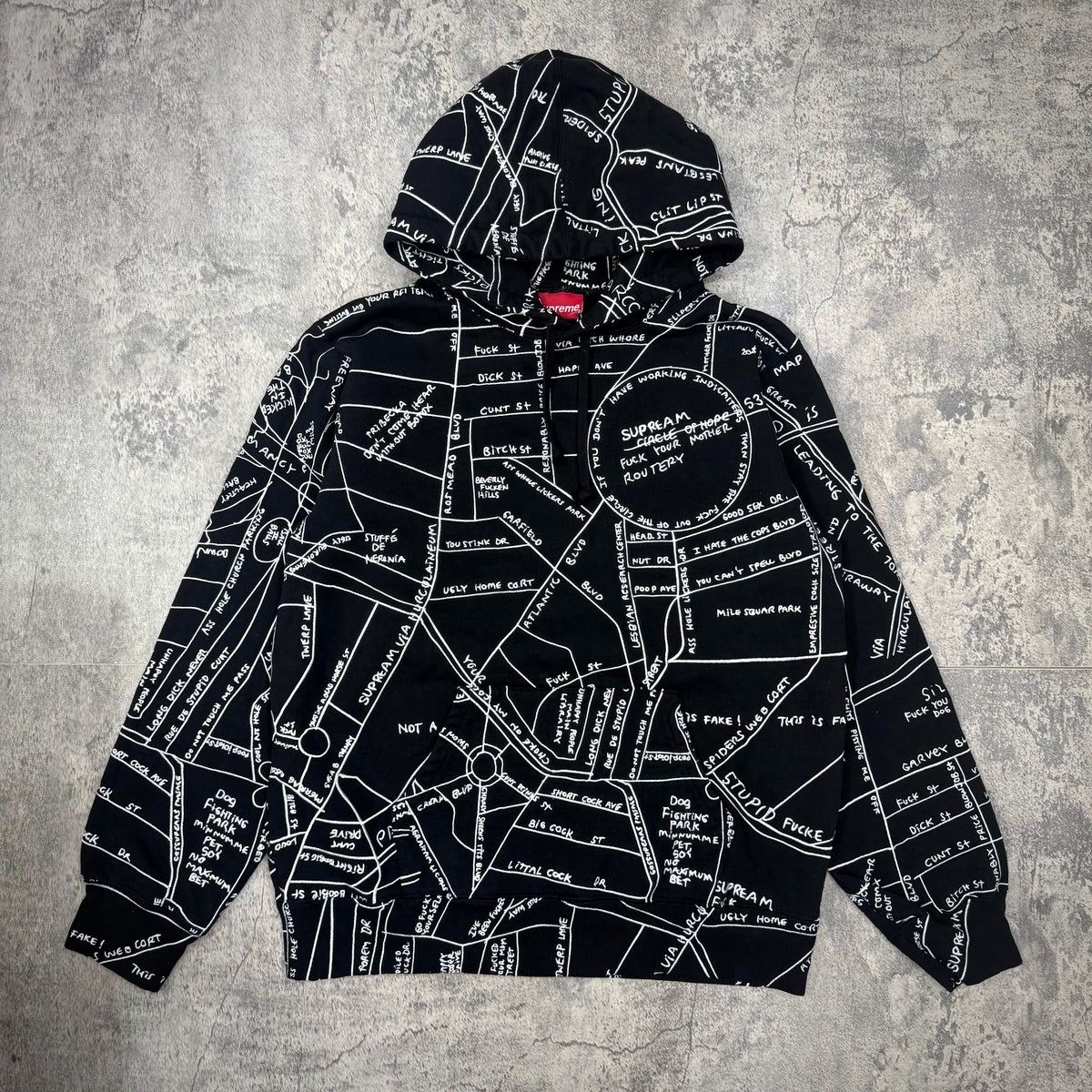 Supreme Gonz Embroidered Map Hooded Sweatshirt | In stock WEAR43WAY