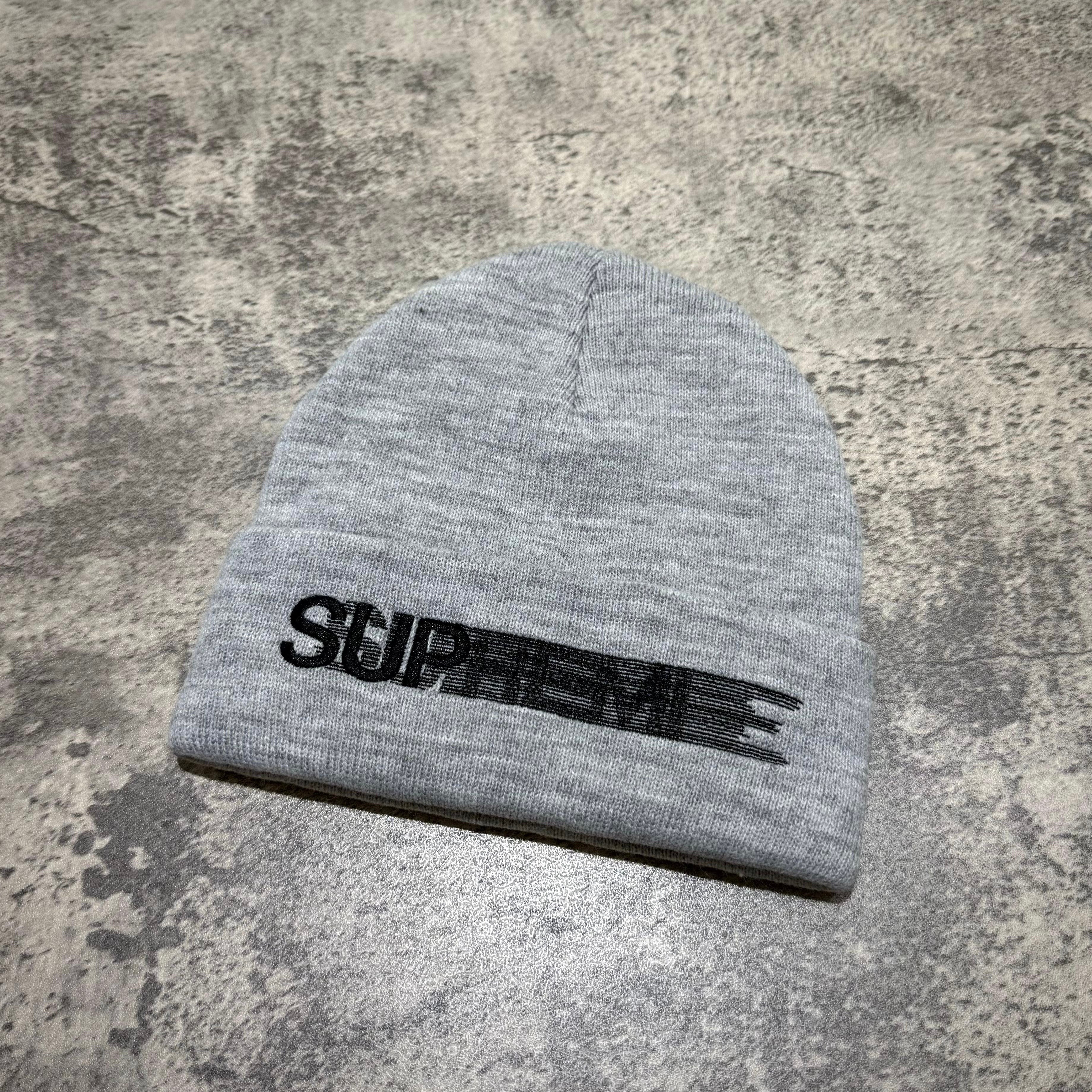 Supreme Motion Logo Beanie - Black/Grey | In stock – WEAR43WAY