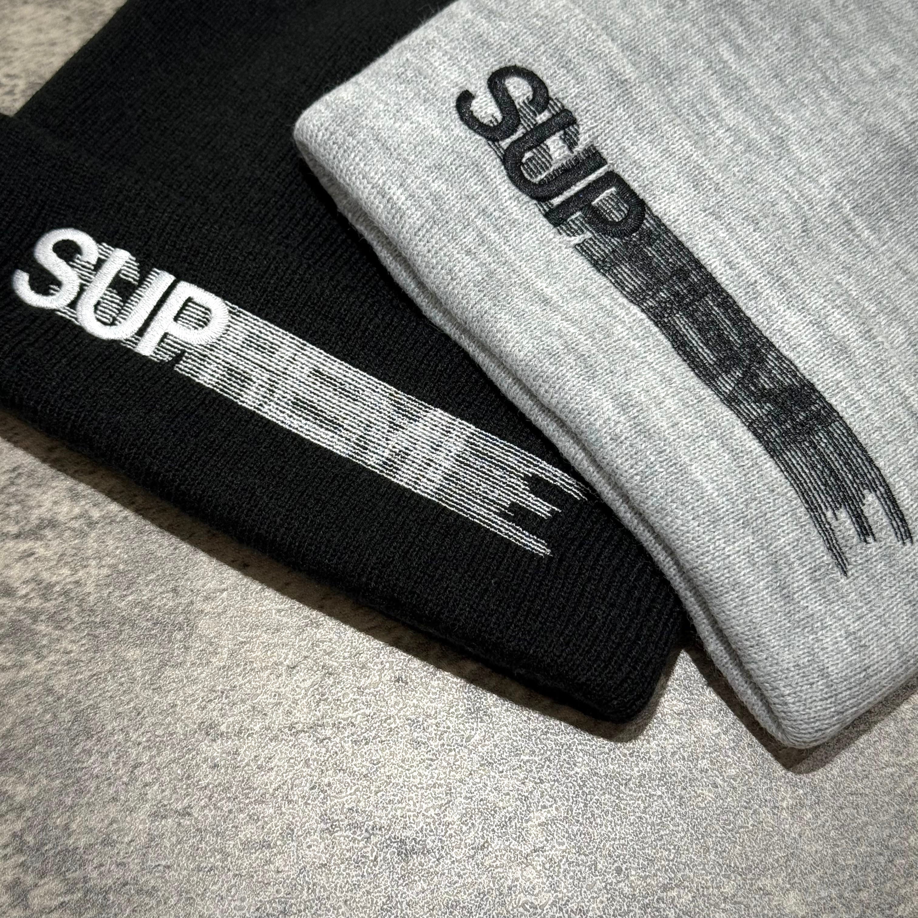 Supreme Motion Logo Beanie - Grey black