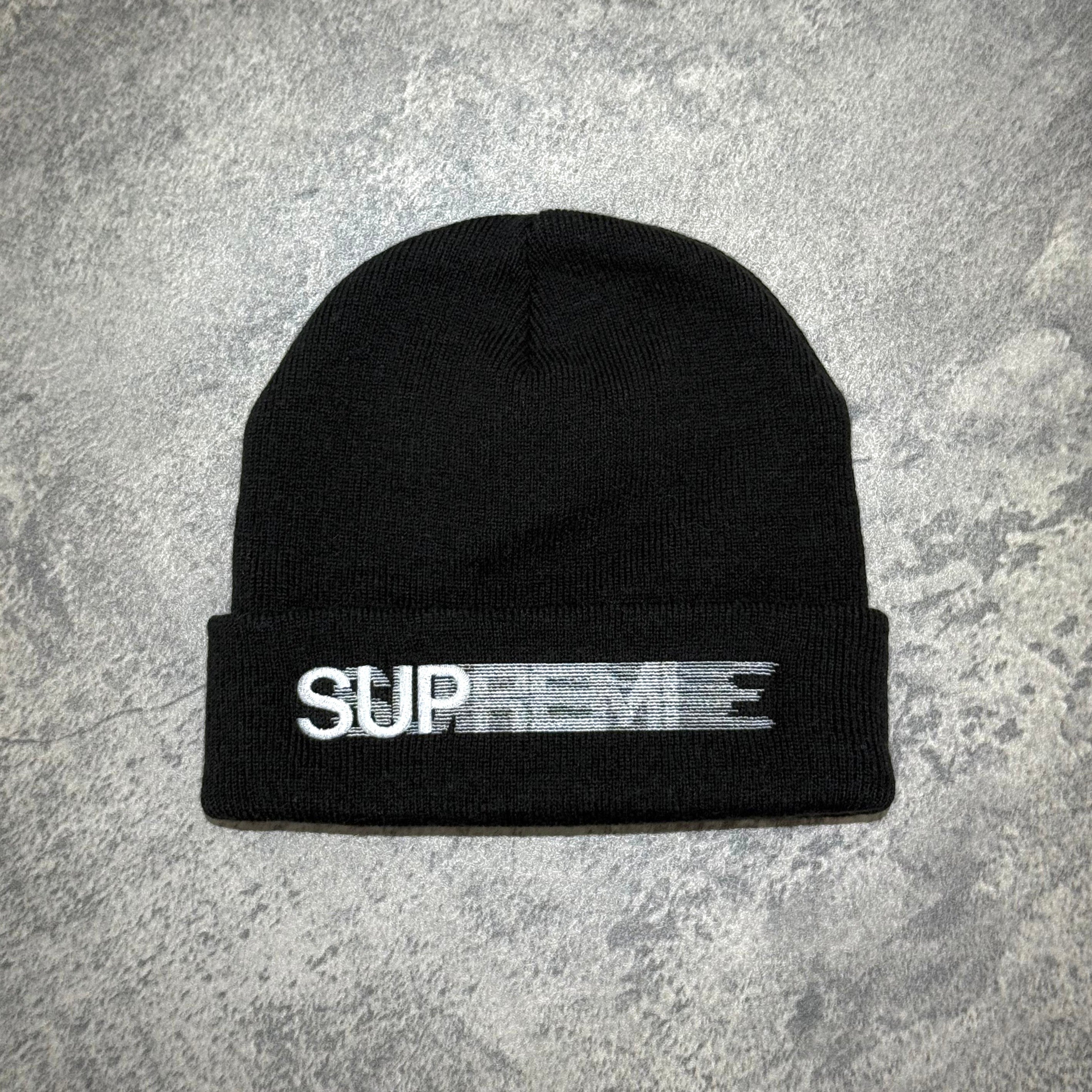 Supreme Motion Logo Beanie - Black/Grey | In stock – WEAR43WAY