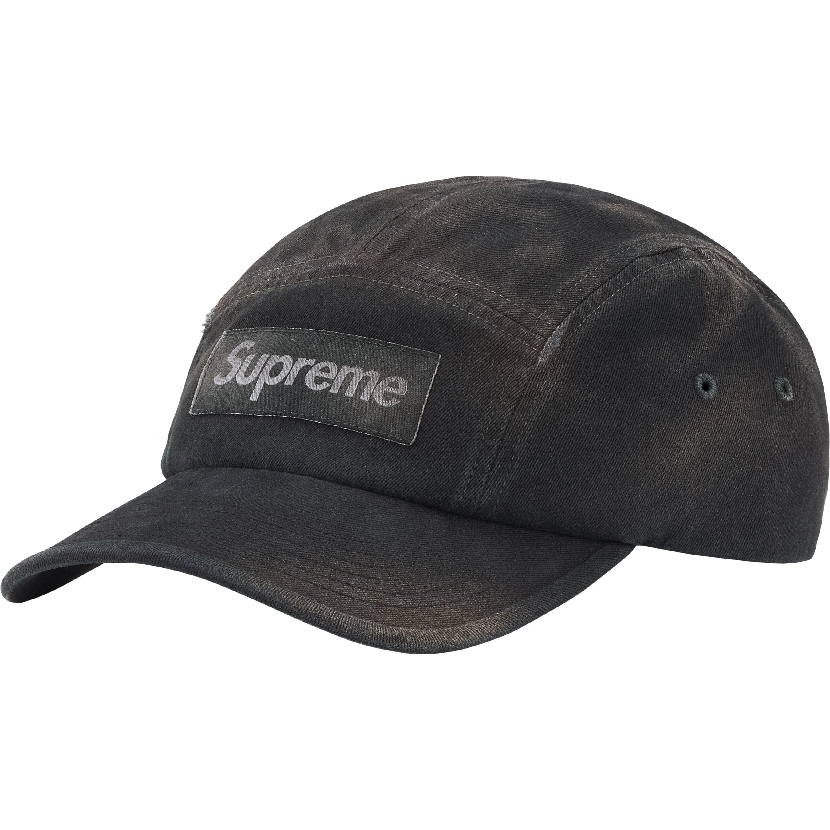 Supreme Overdyed Camp Cap - Black