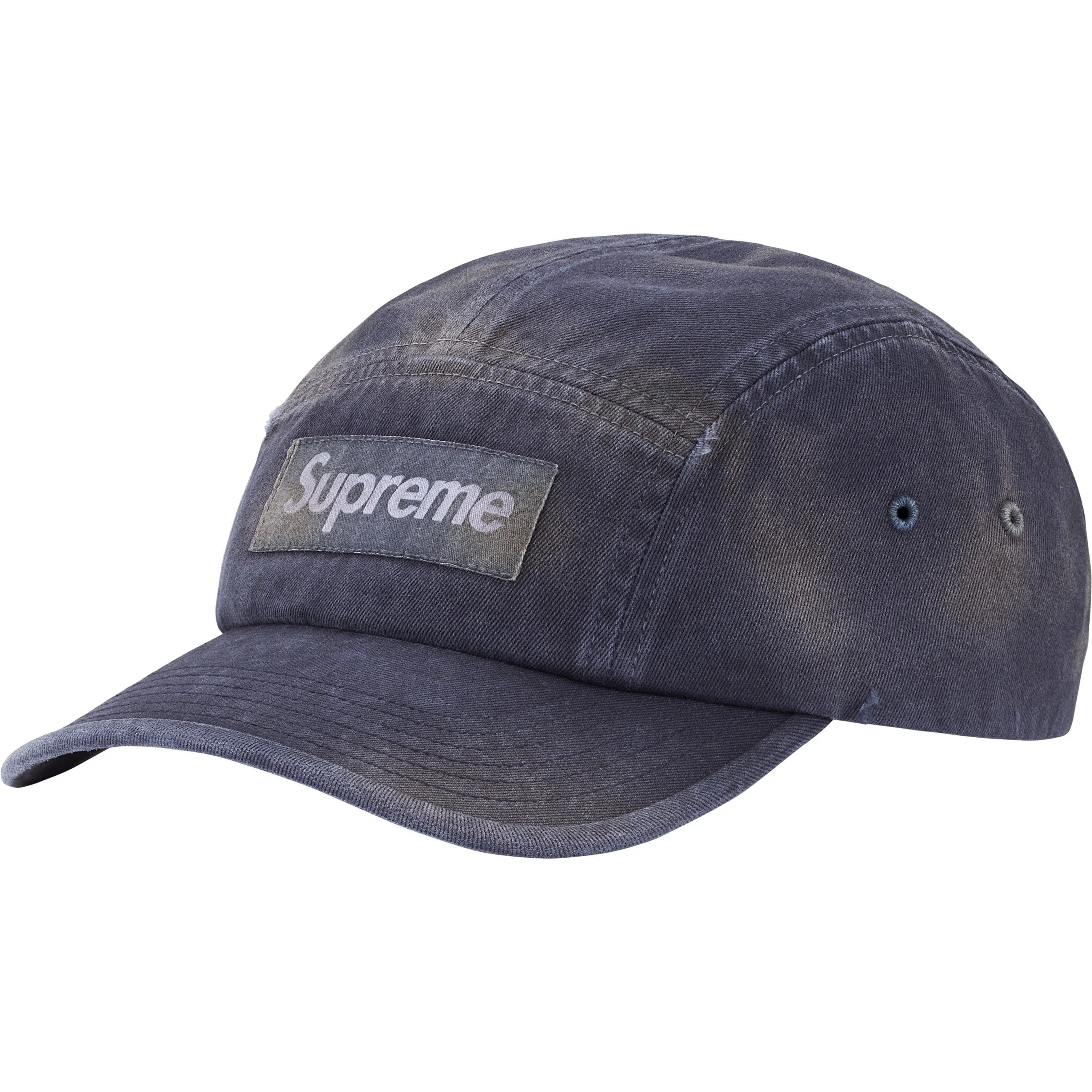 Supreme Overdyed Camp Cap - Navy