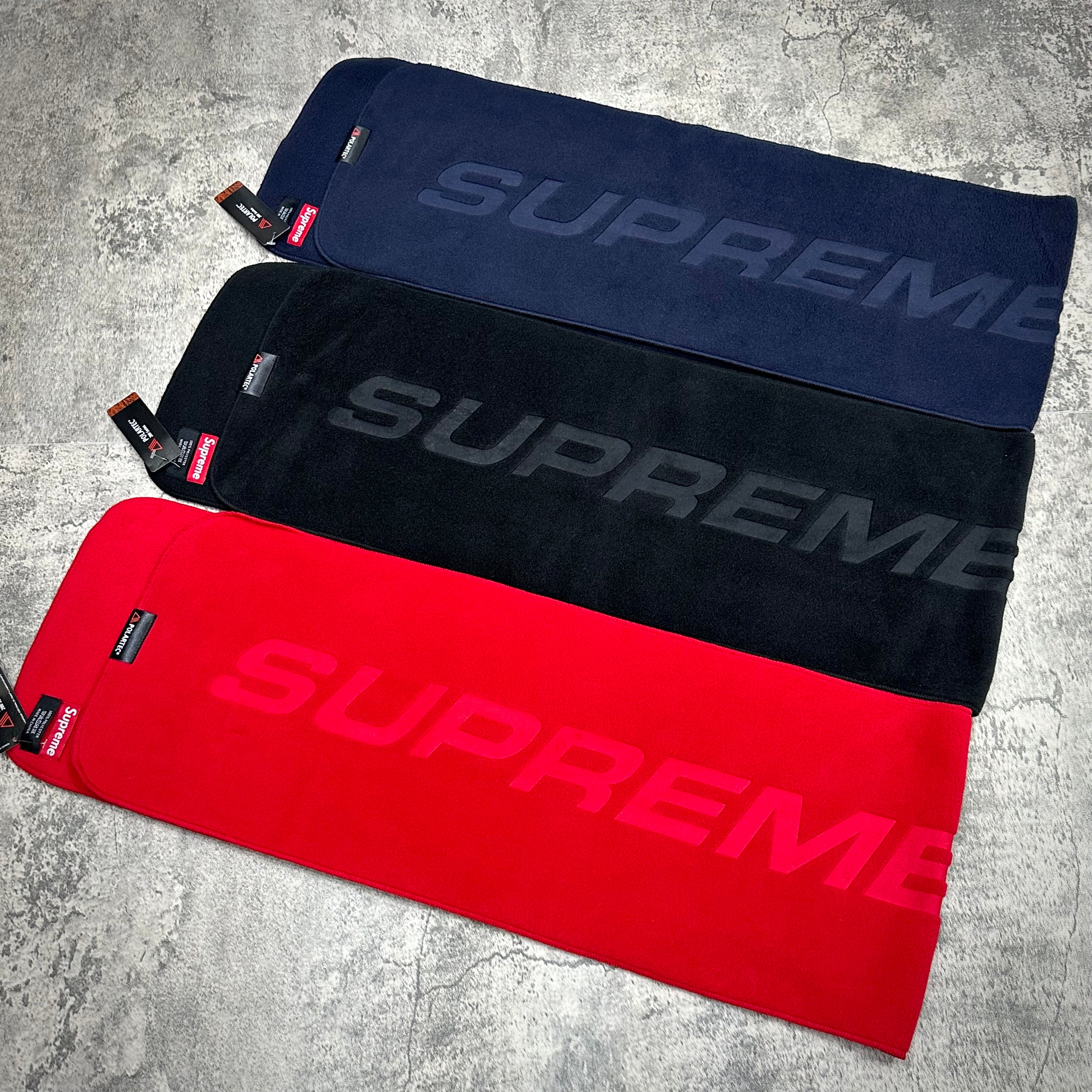 Supreme Polartec Scarf - Black / Red / Navy