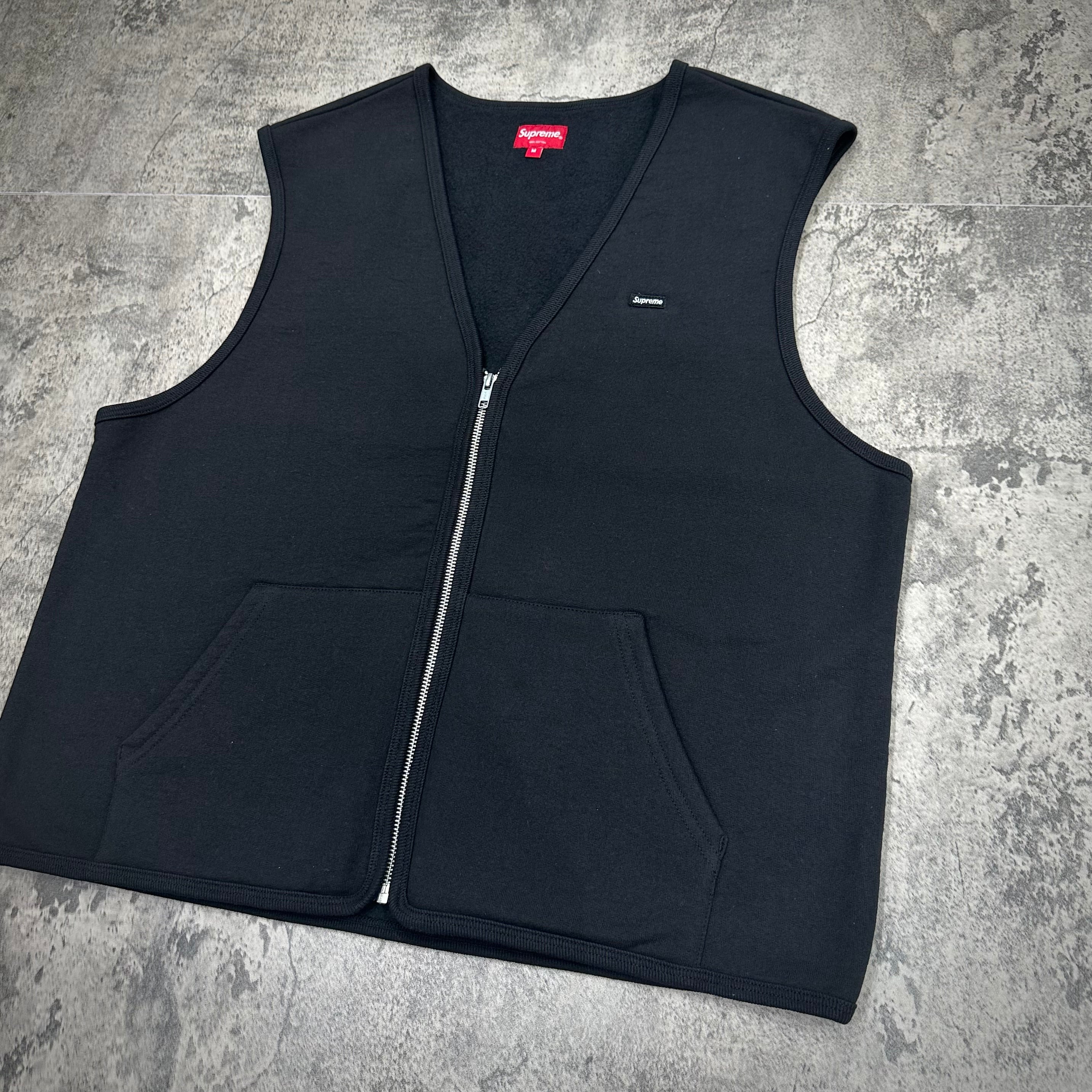 Supreme Zip Up Sweat Vest - Black