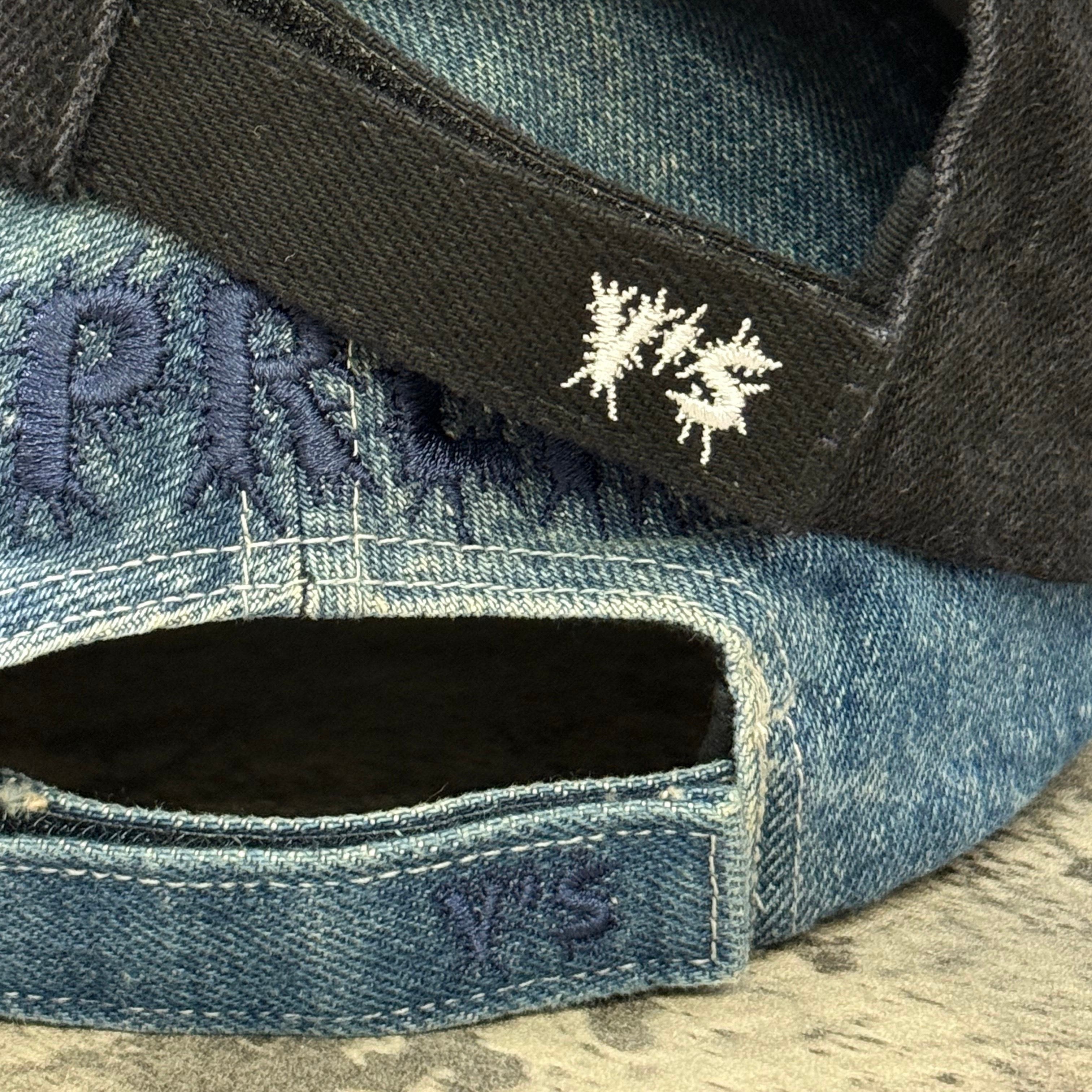 Supreme x Y's Grommet 6-Panel Washed Black Washed Blue