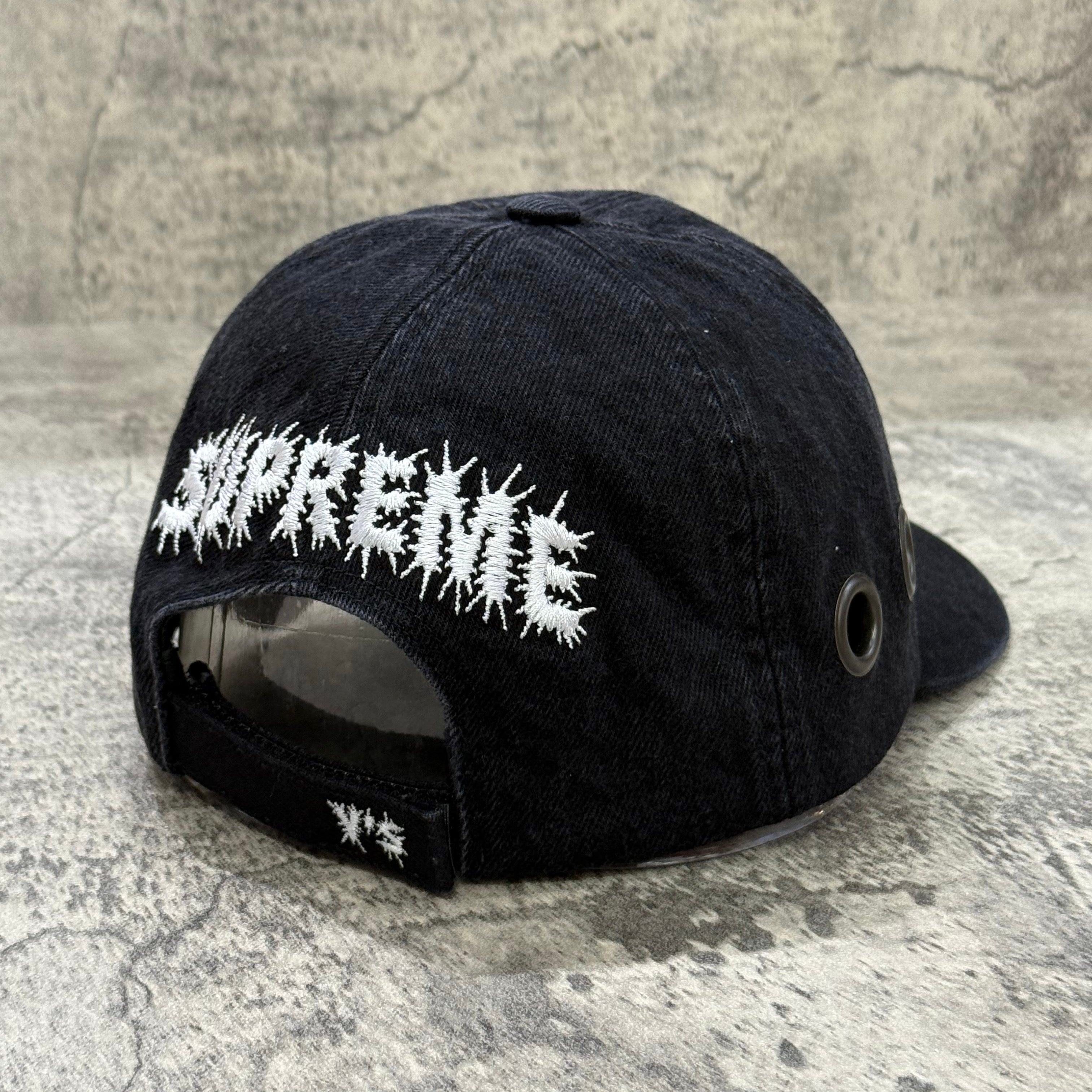 Supreme x Y's Grommet 6-Panel Washed black back