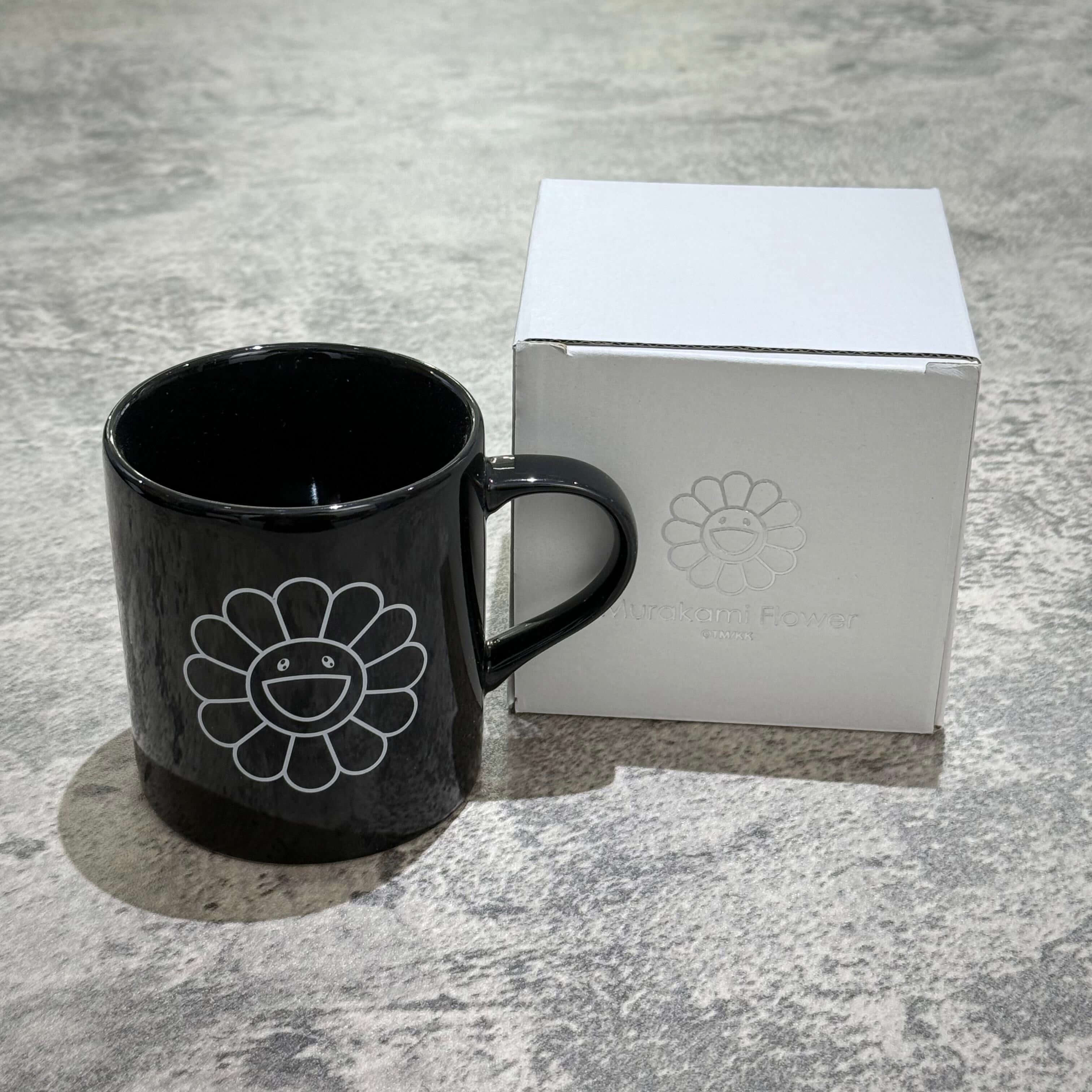 Takashi Murakami Black Flower Logo Mug
