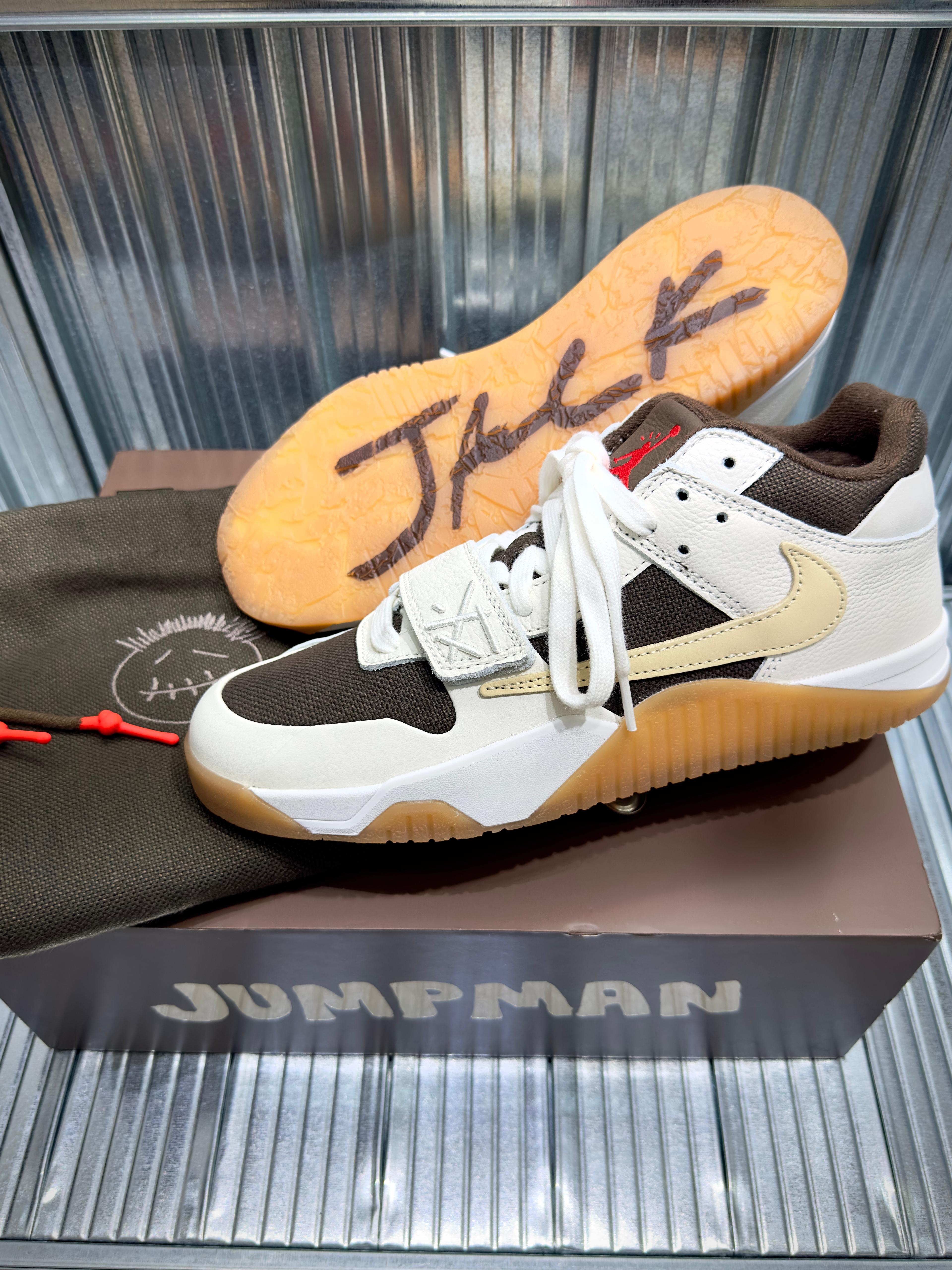 Travis Scott x Nike Jordan Jumpman Jack TR Sail and Dark Mocha
