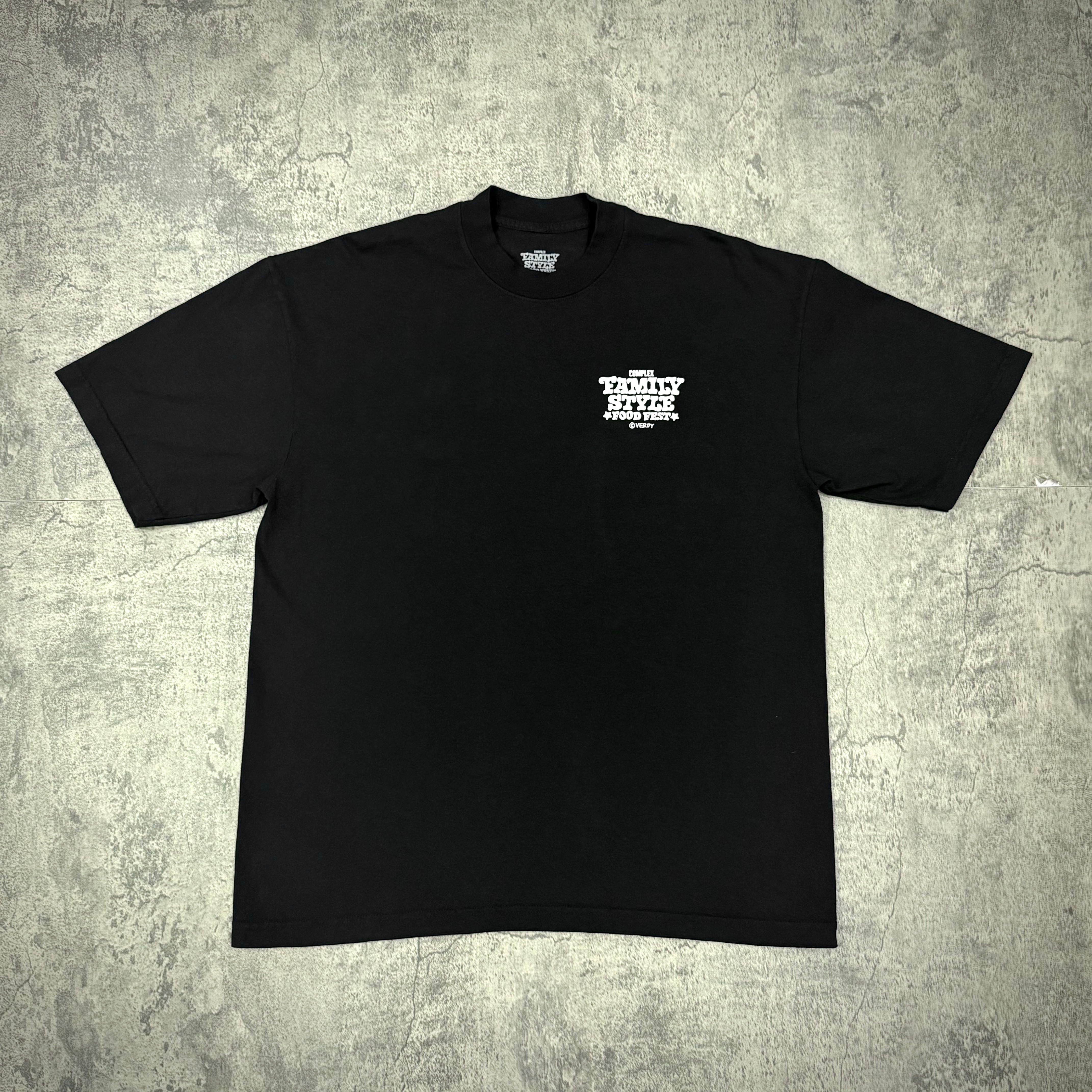 Verdy x FSFF Logo T-Shirt Family Style Food Festival LA 2025 merch black front