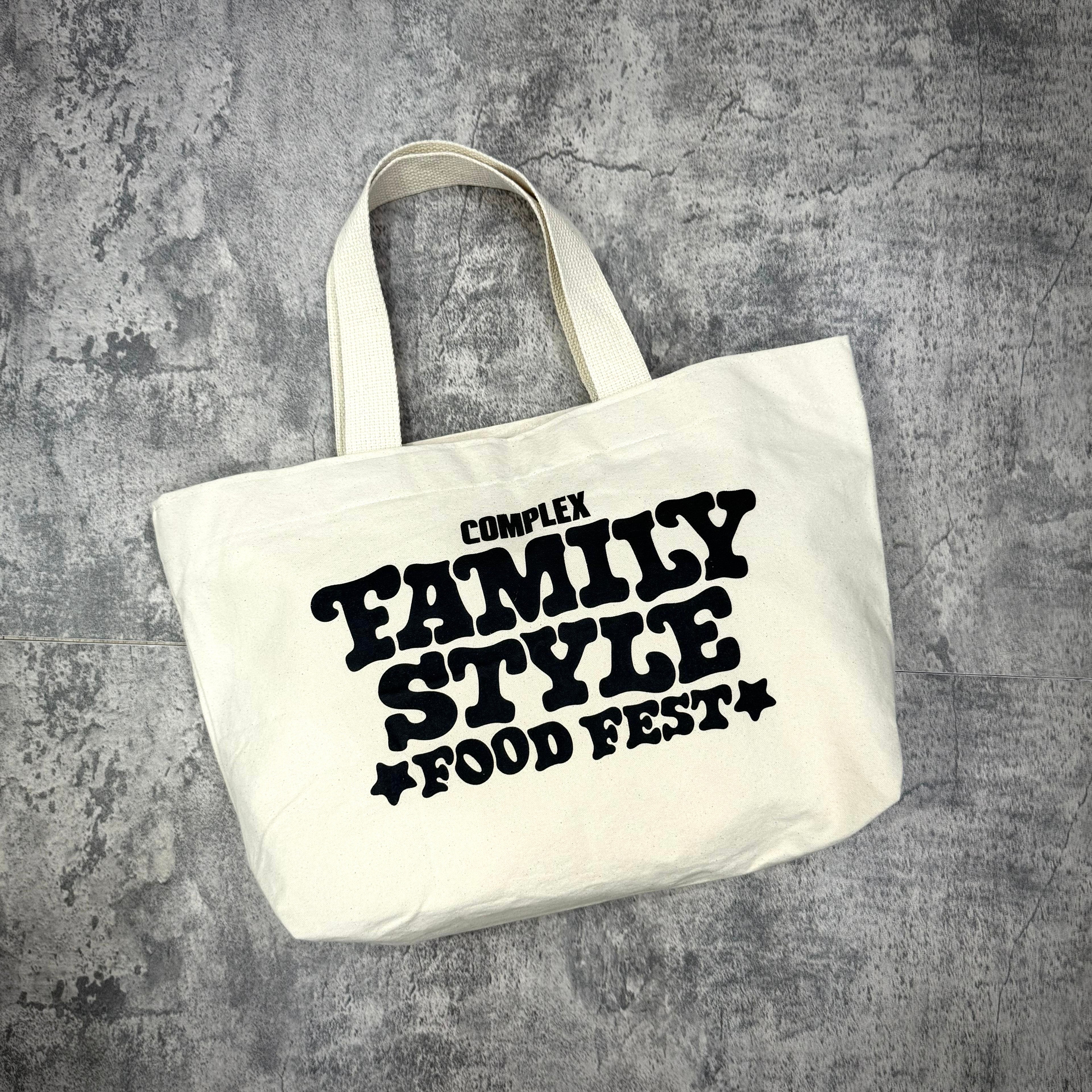 Verdy x FSFF Tote Bag back Complex Family Style Food Festival LA 2025 merch