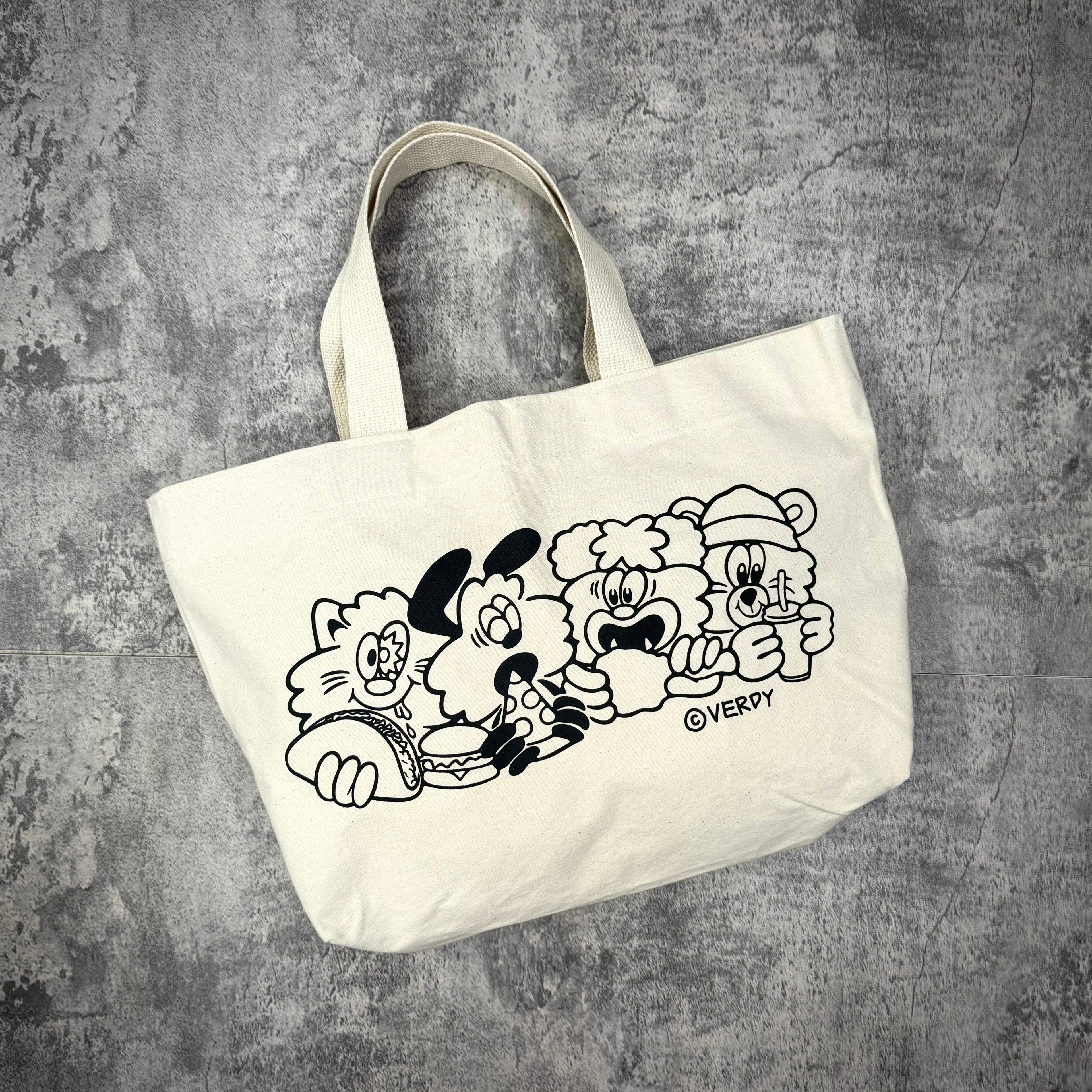 Verdy x FSFF Tote Bag front Complex Family Style Food Festival LA 2025 merch