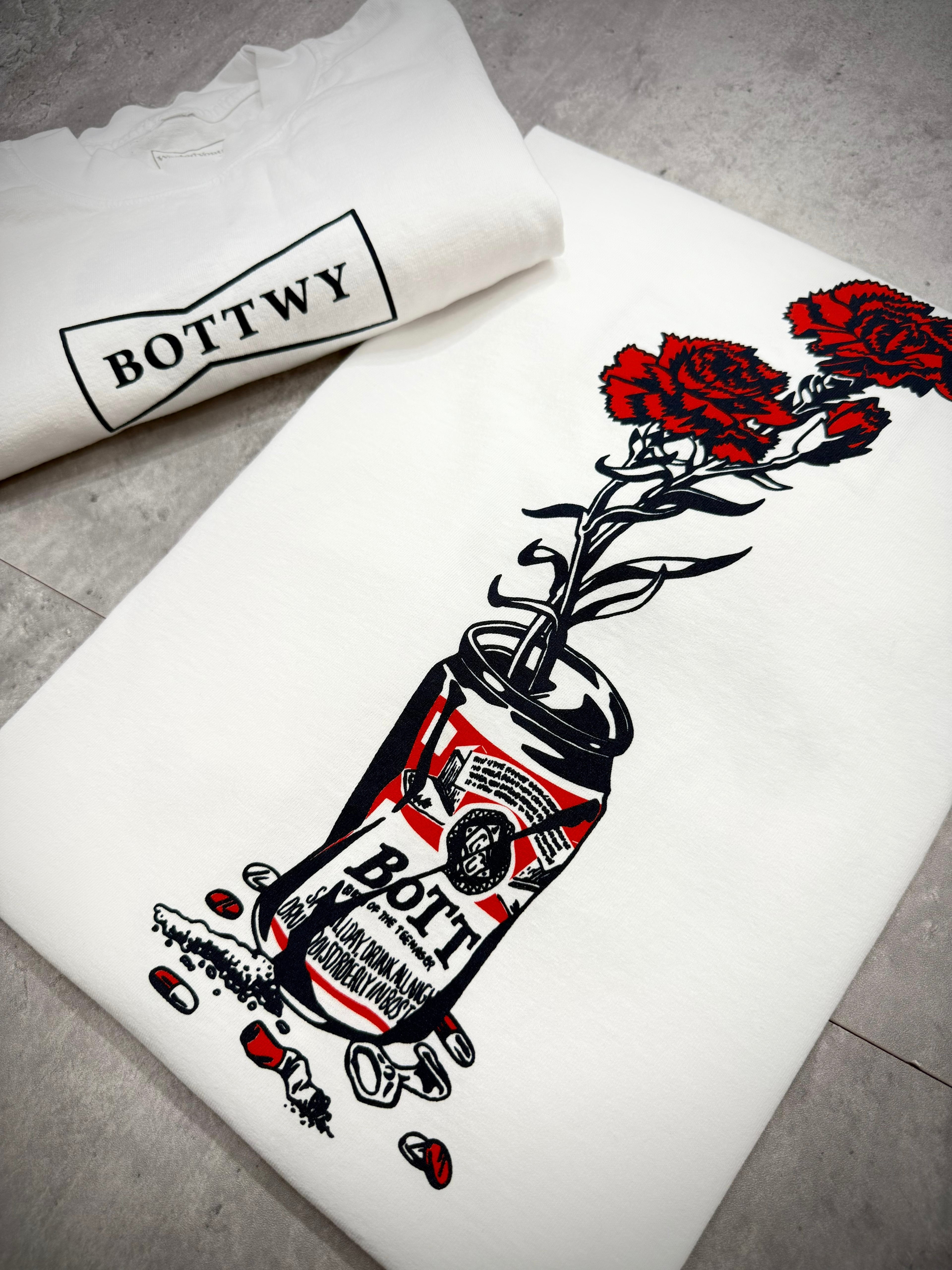 Wasted Youth Bott Flower Can Tee - White