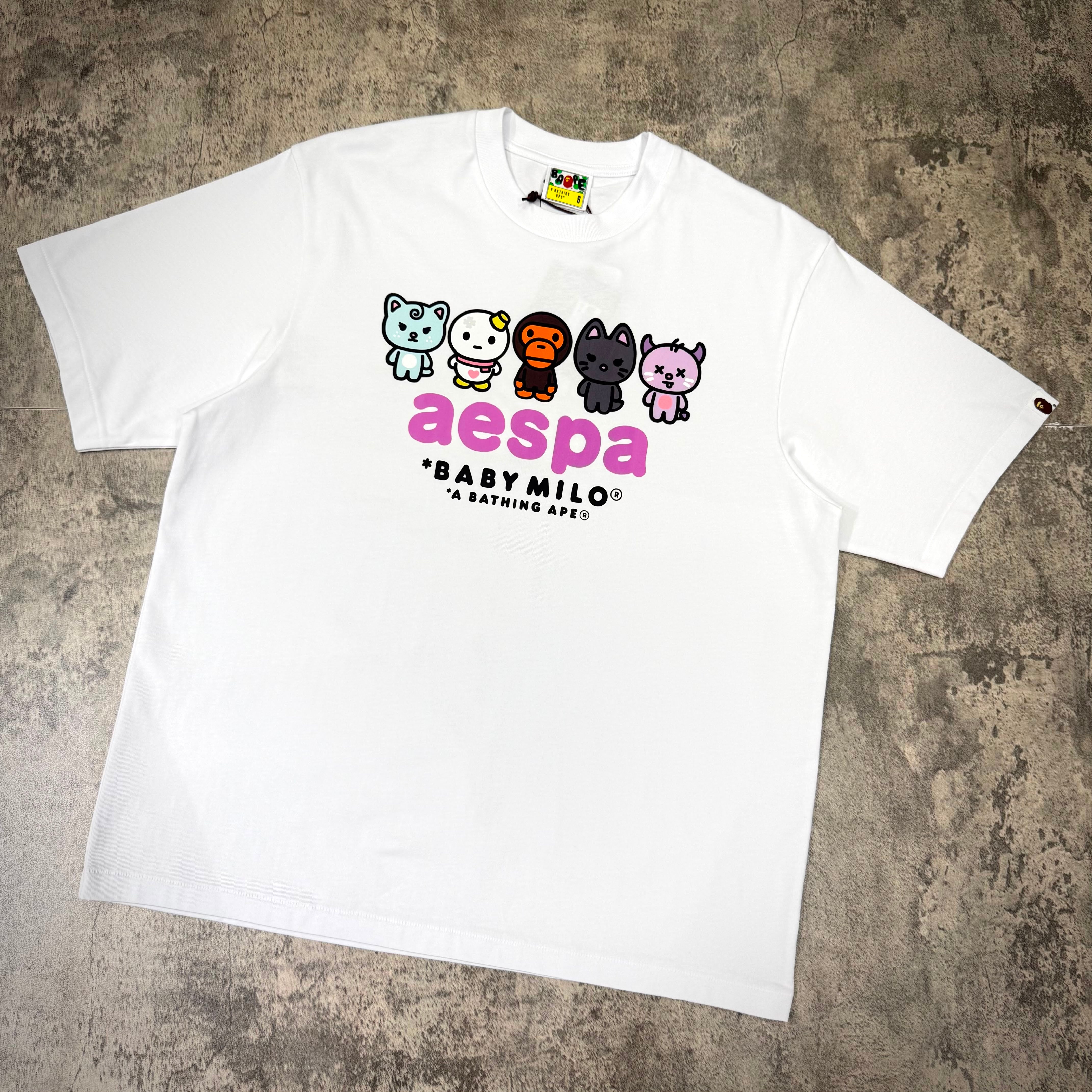 aespa x BAPE Baby Milo Relaxed Fit Tee - Authentic Style