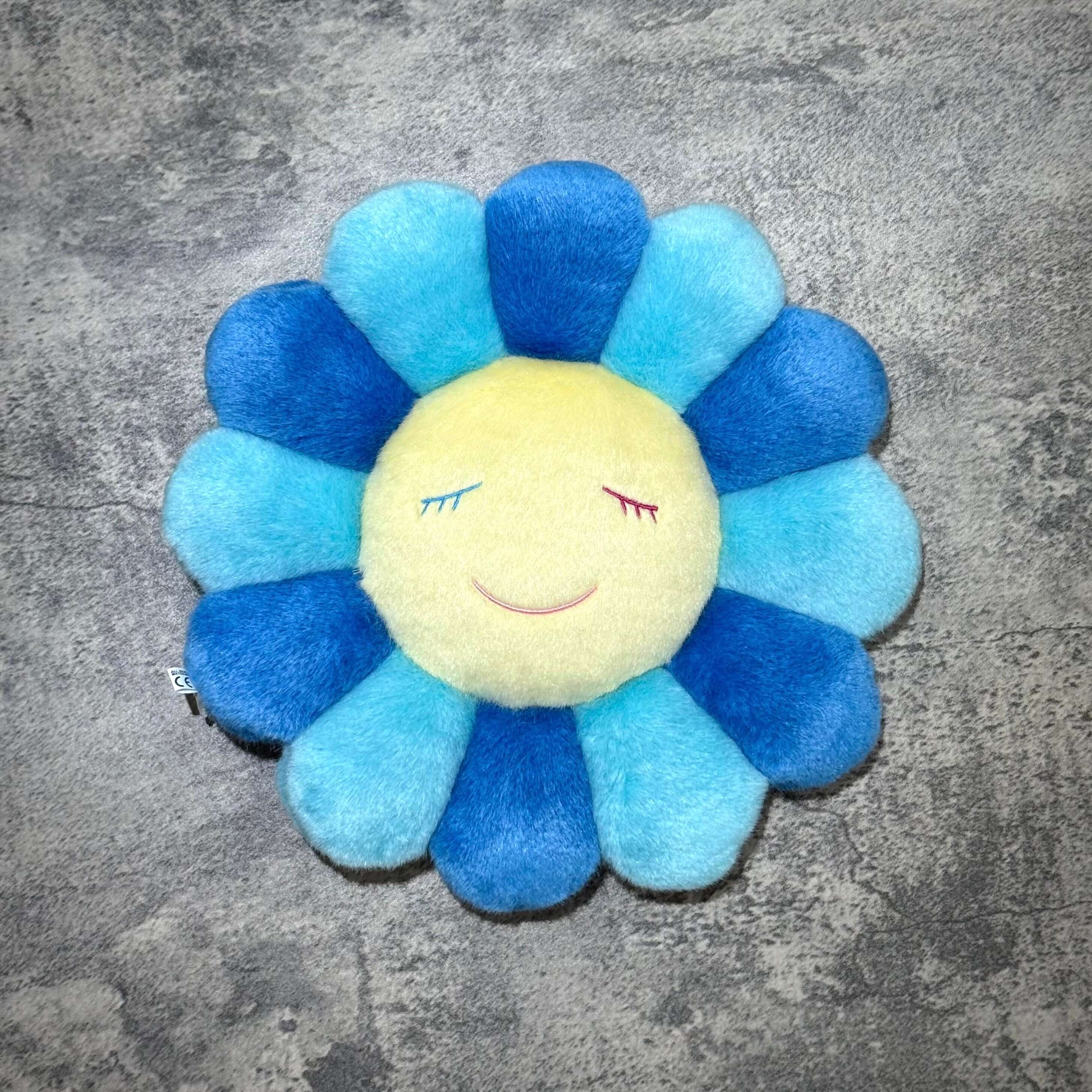 現貨 村上隆 Takashi Murakami Flower Plush 30CM - Blue Light Blue / Yellow