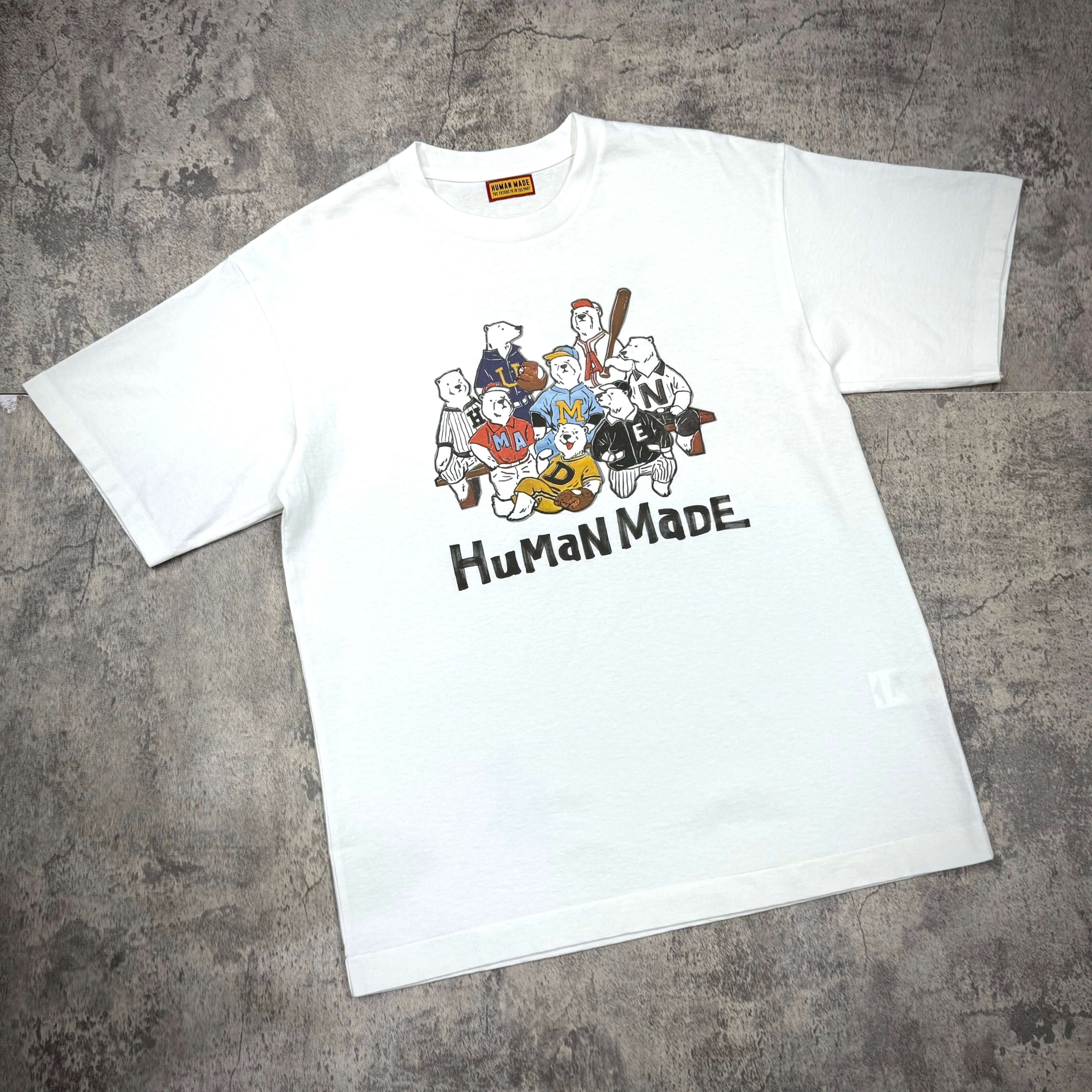 Human Made Graphic Tee HM31CS009 featuring a colorful graphic design on a white t-shirt.