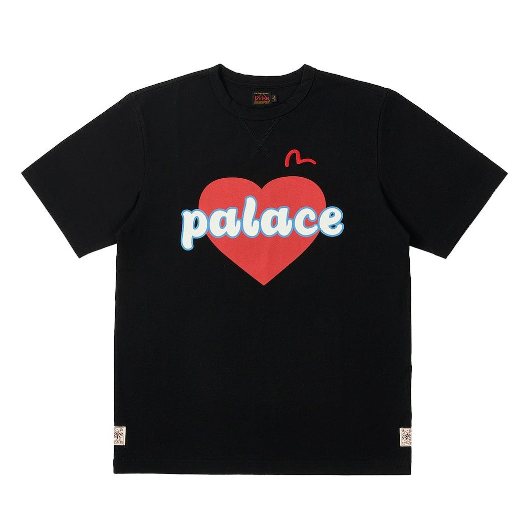 現貨 Palace x Evisu Heart T-shirt - Black