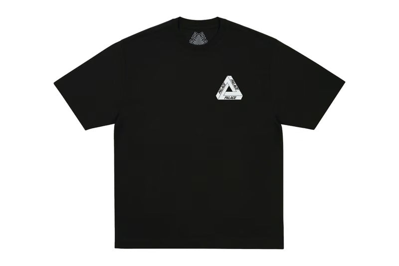 Palace Singapore Tri-Ferg Tee featuring a black design with a unique triangle graphic on the chest.