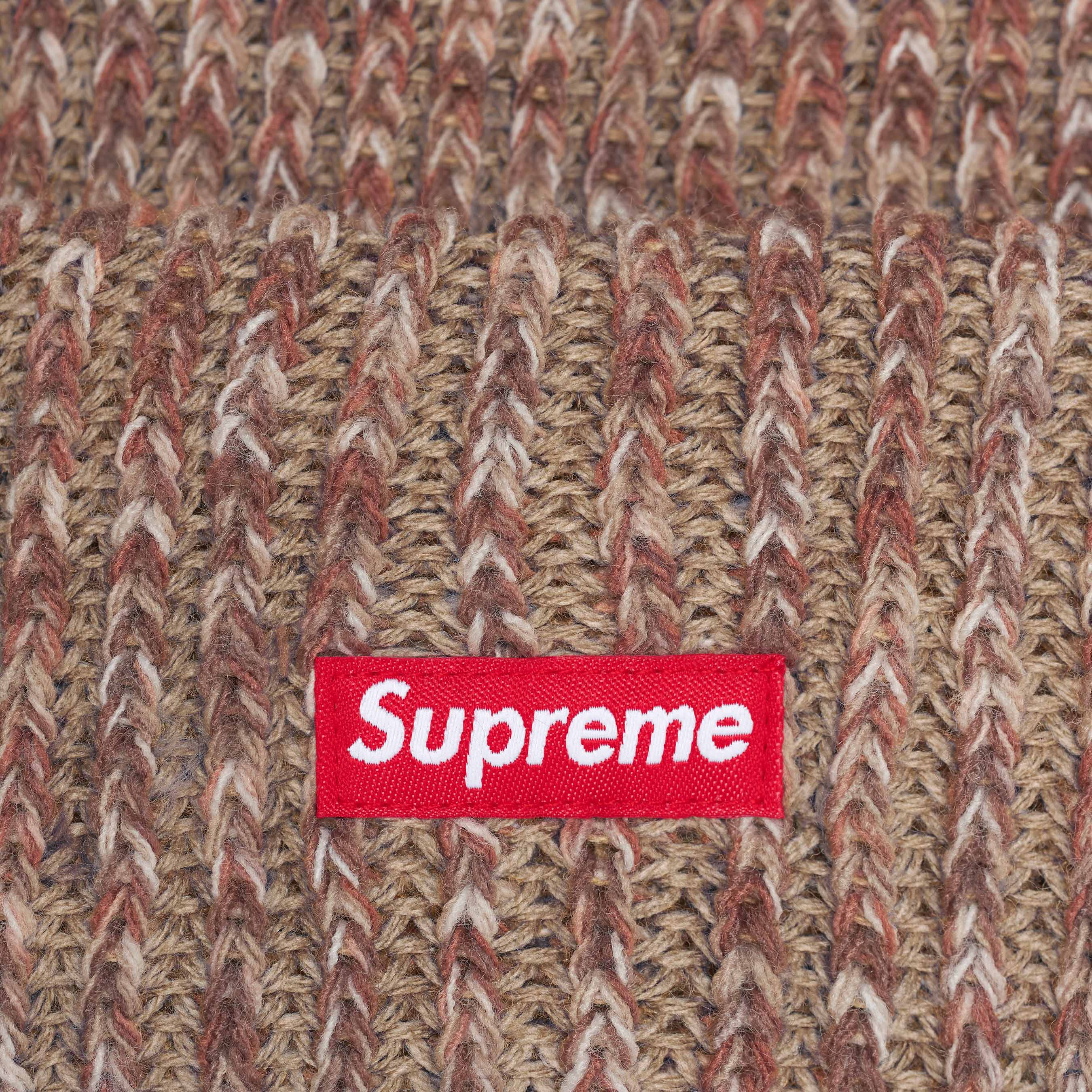 Supreme Rainbow Loose Gauge Beanie - Tan