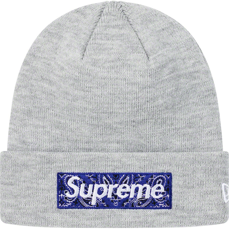 Supreme New Era® Bandana Box Logo Beanie - Grey