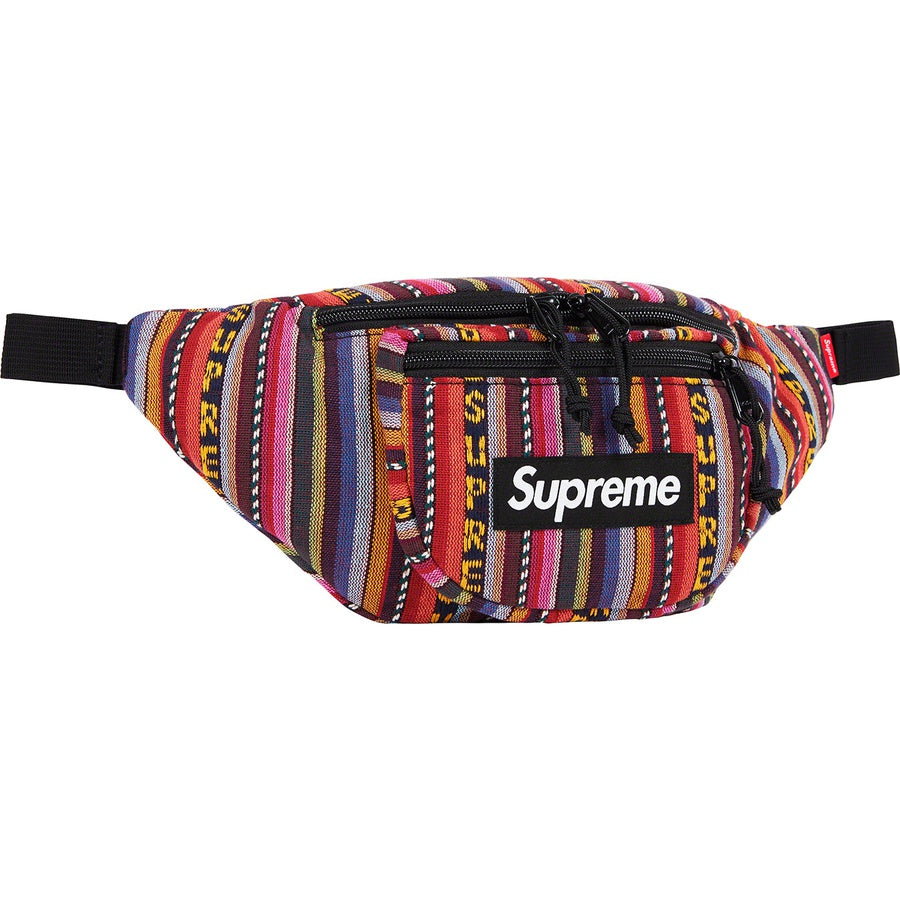現貨 Supreme Woven Stripe Waist Bag - Multi