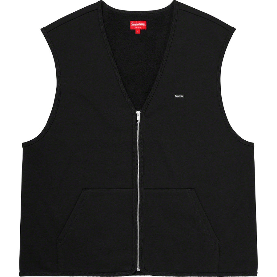 Supreme Zip Up Sweat Vest - Black