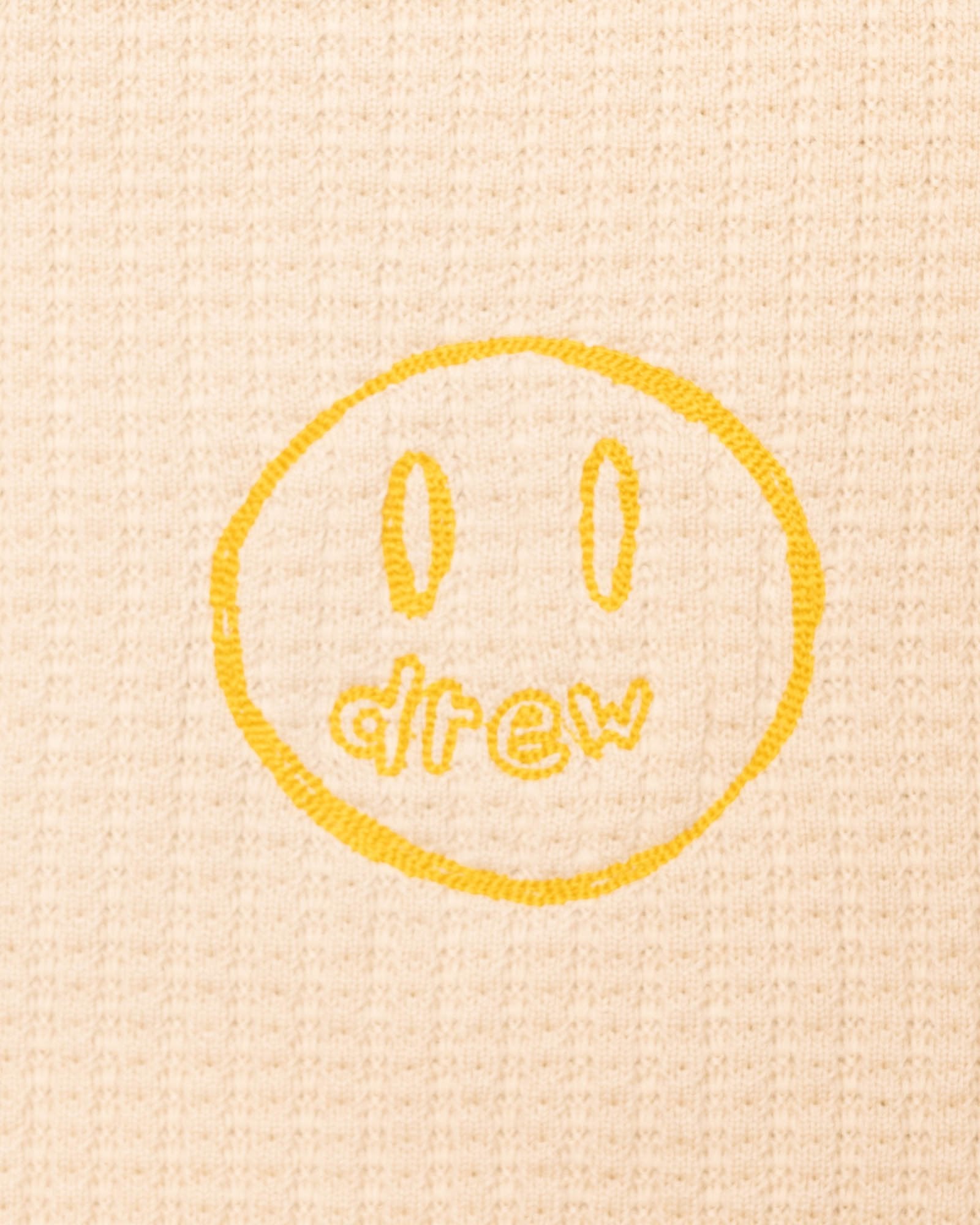 Drew House Mascot Waffle Sweater - Cream