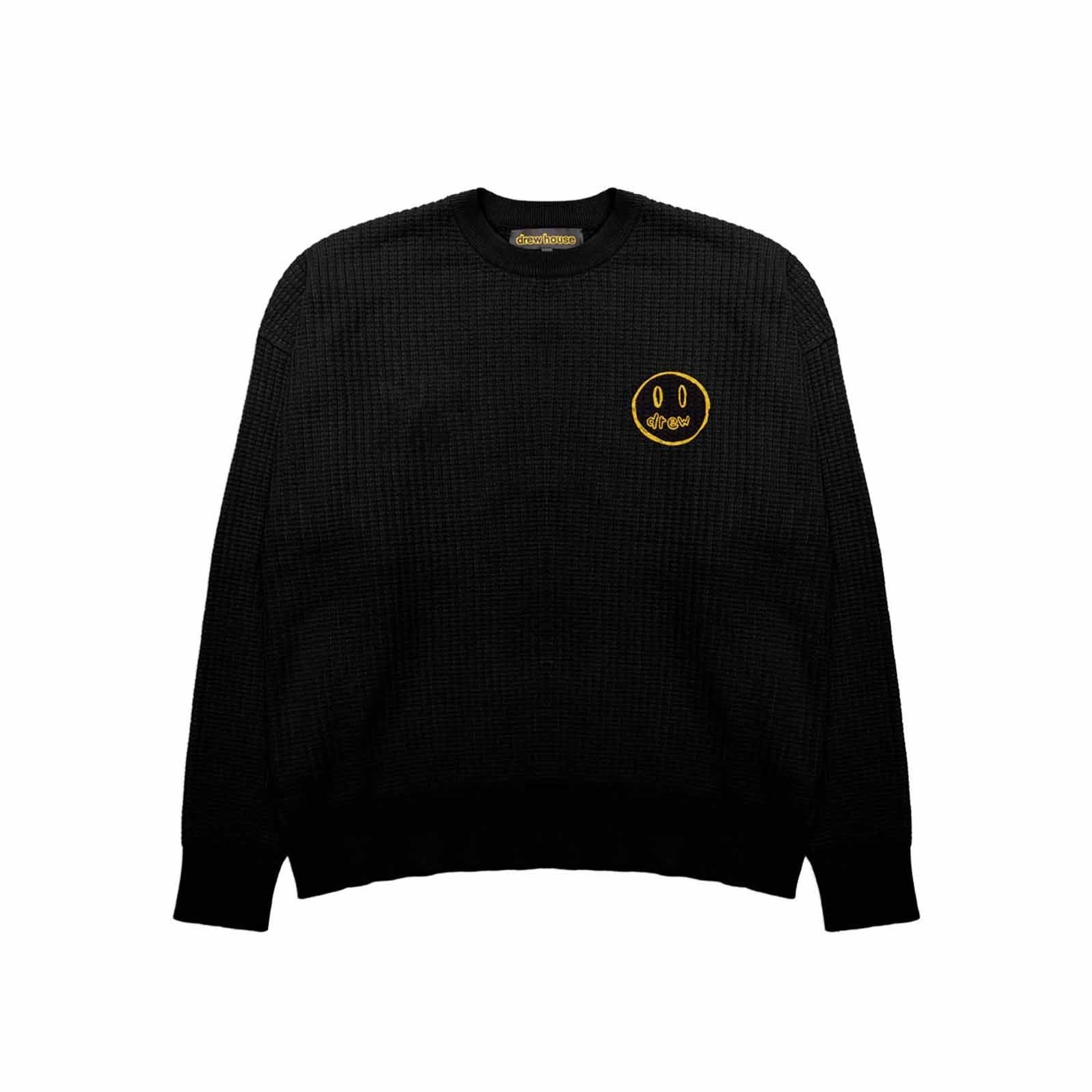 Drew House Mascot Waffle Sweater - Black